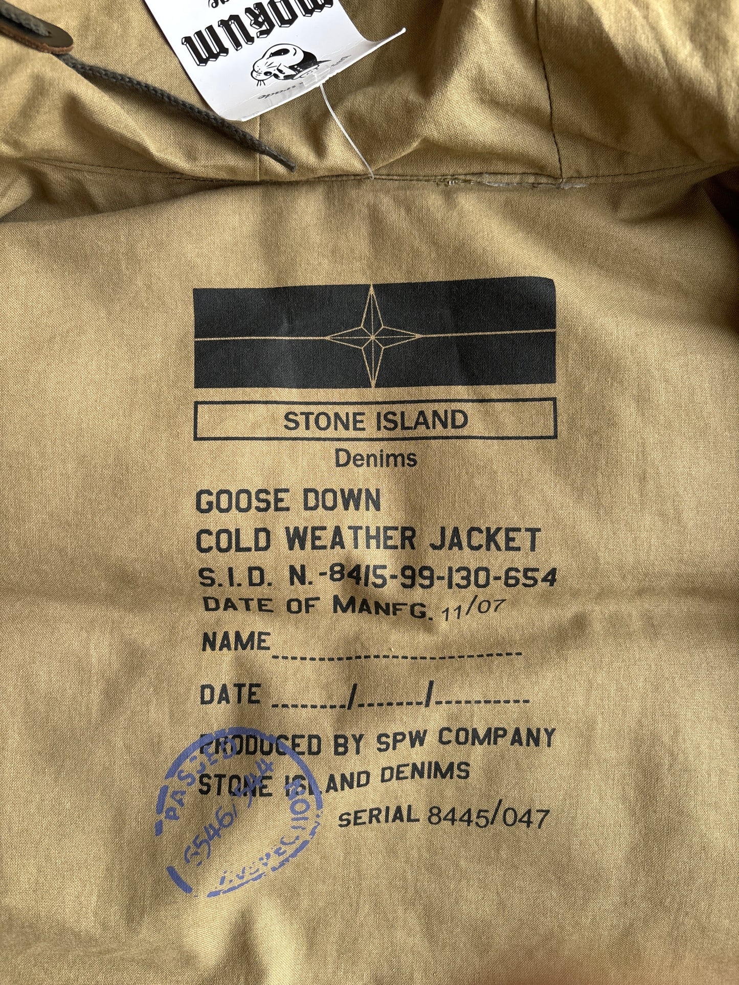 Stone Island Denims Goose Down Cold Jacket Navy Medium