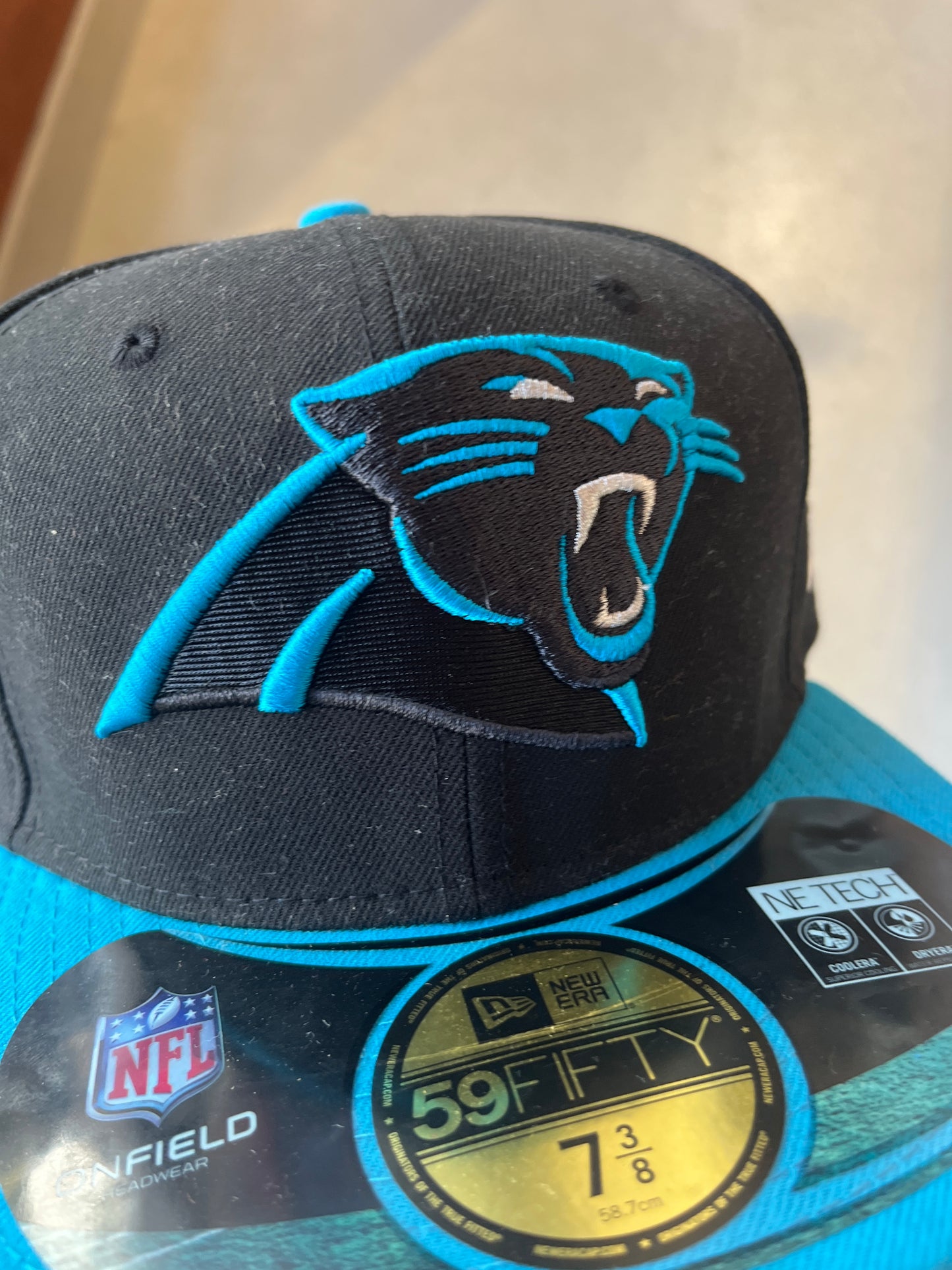 New Era Carolina Panthers Cap Black 7 3/8