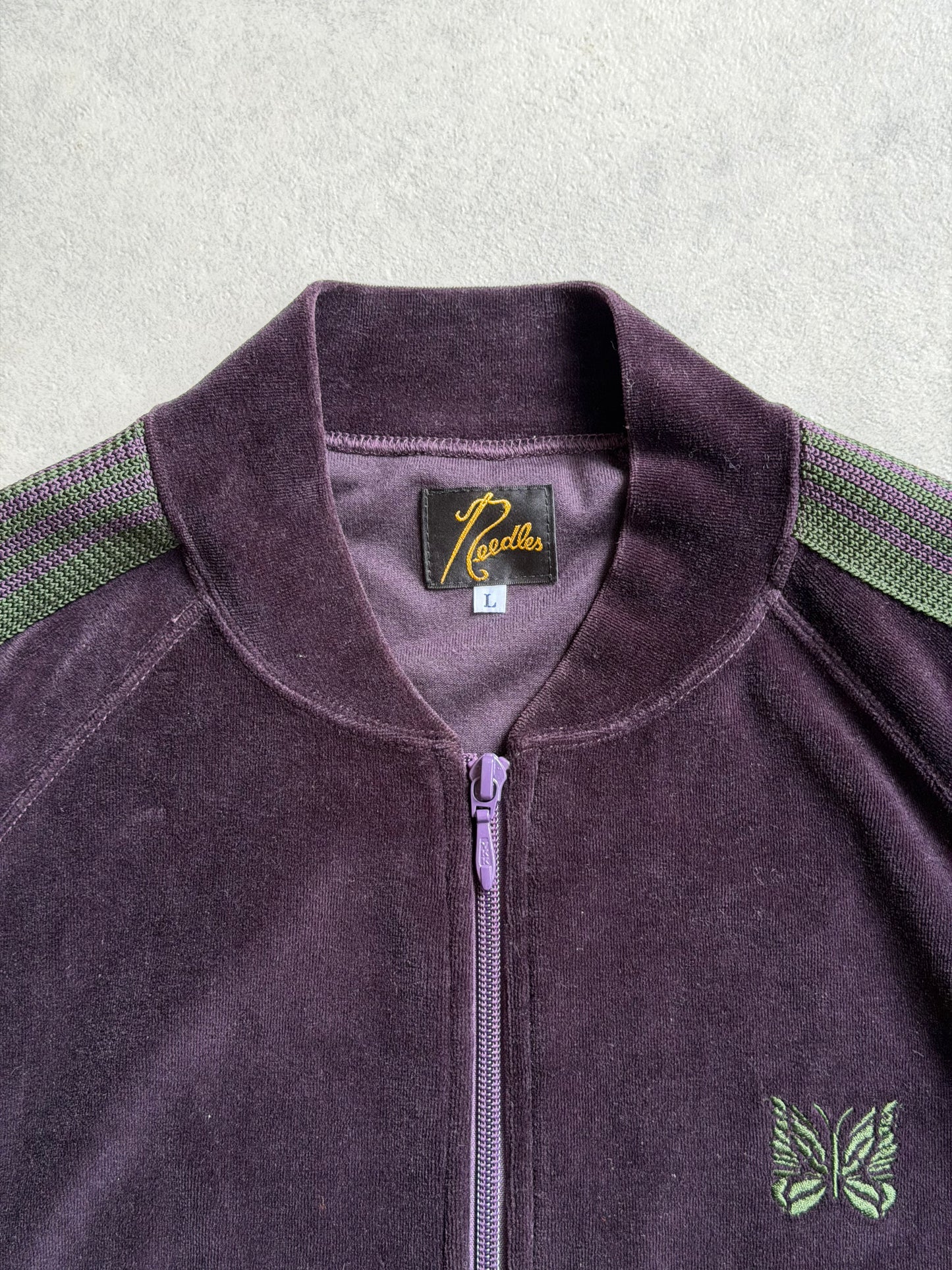 Needles Velour Purple Jacket Size Large