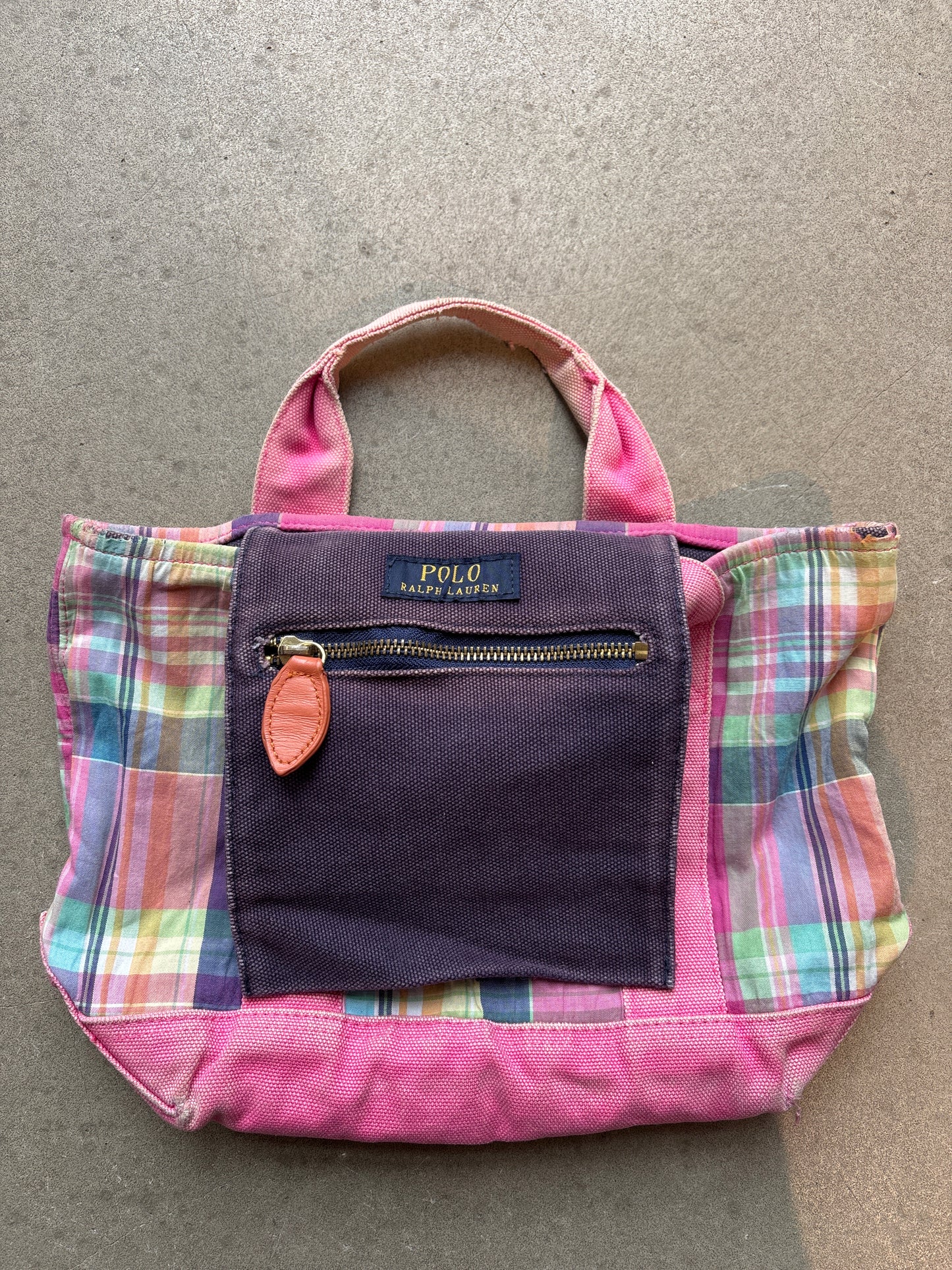 Polo Ralph Lauren Tartin Tote Bag Pink