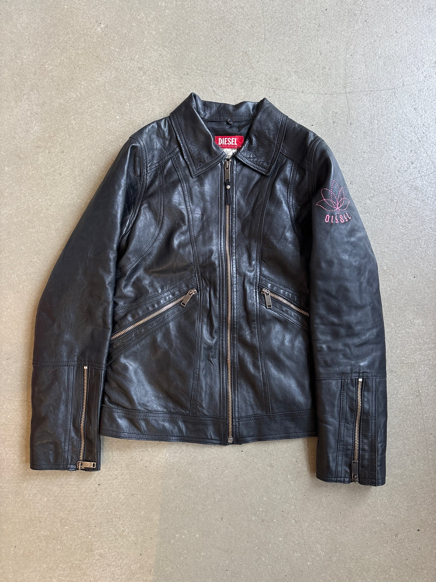 Diesel leather Jacket Women XL