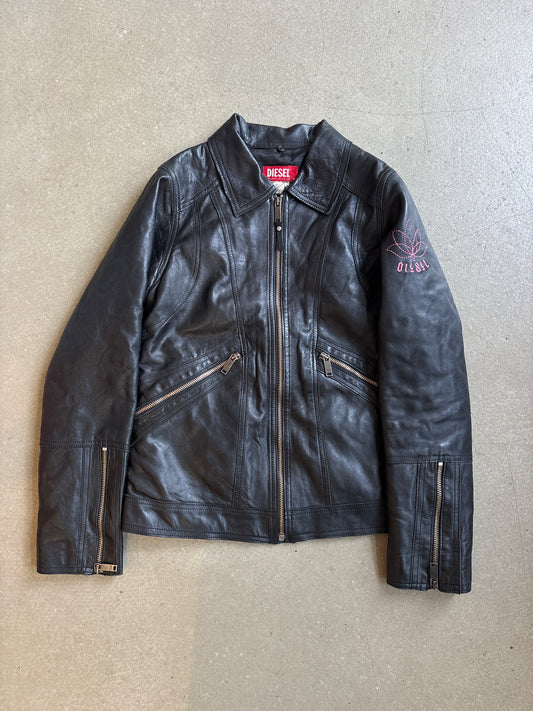 Diesel leather Jacket Women XL