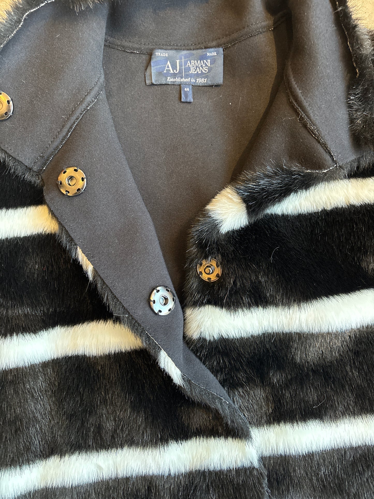 Armani Jeans Faux Fur Jacket 44
