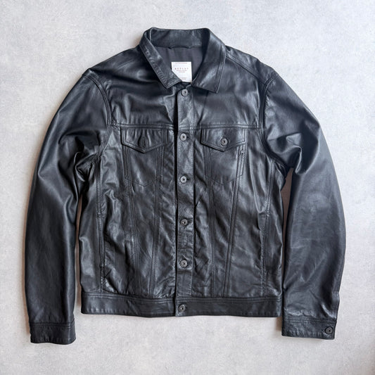 Replay Leather Denim Jacket XL