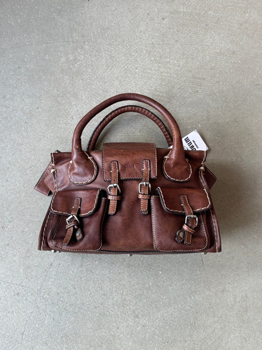 Chloé Edith Leather Handbag Brown