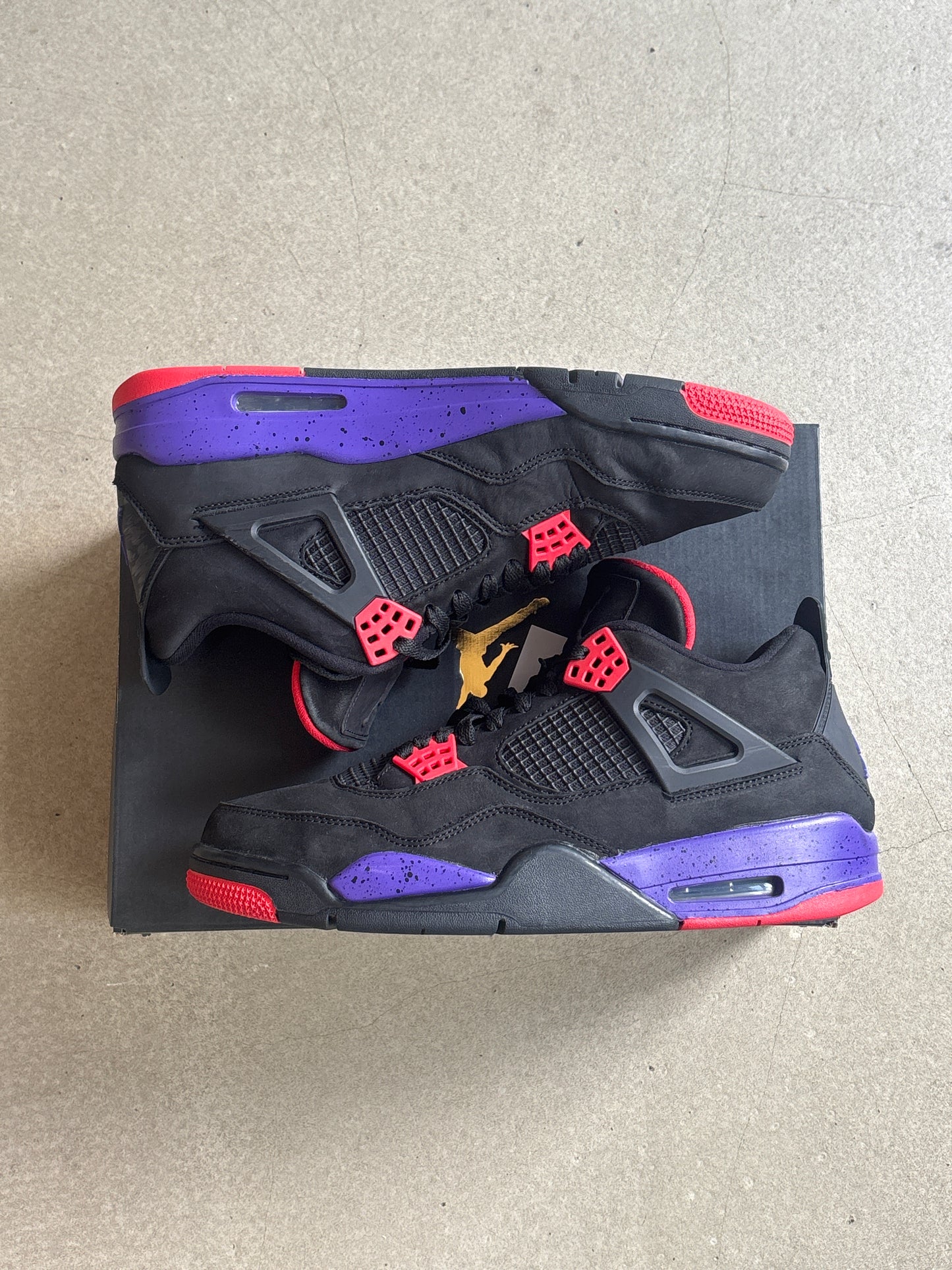 Jordan 4 Retro Raptors Black 45