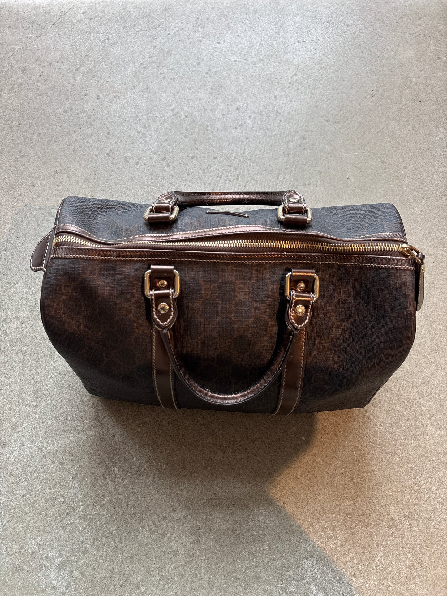 Gucci GG Monogram Boston Bag Brown