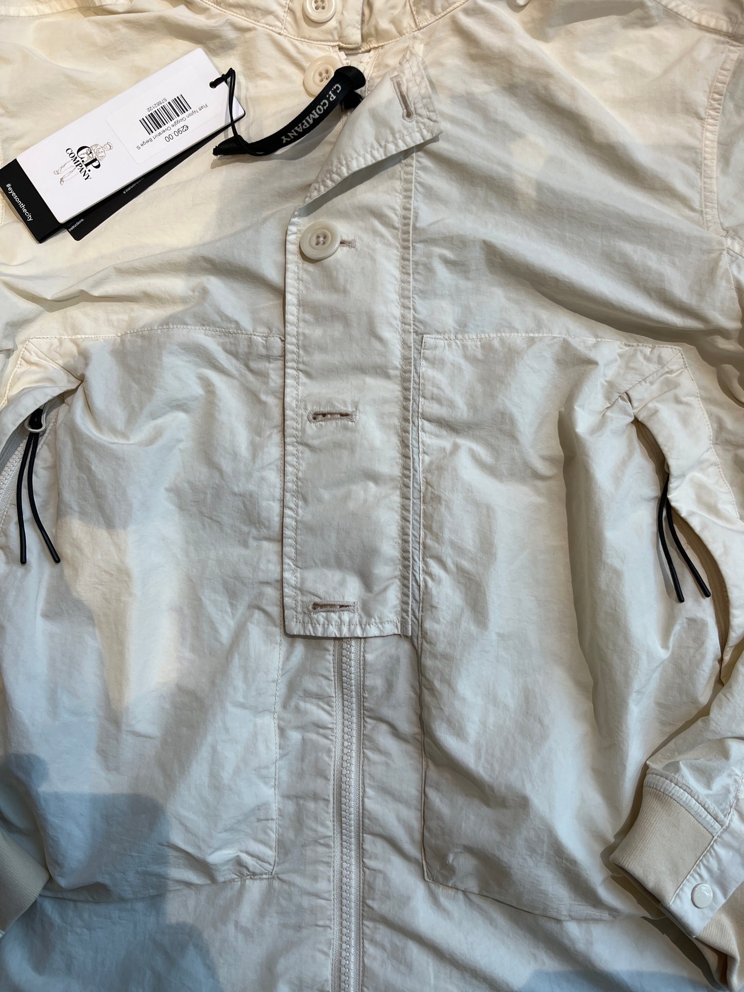 Flatt Nylon Goggle Overshirt Beige S