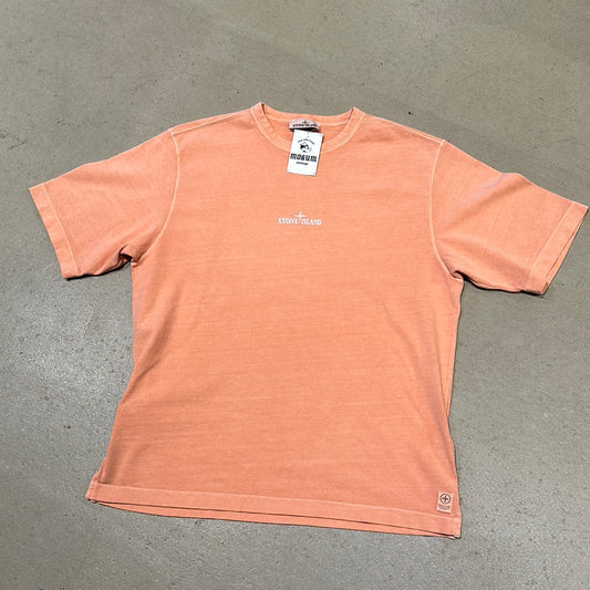 Stone Island Dyed Logo Tee Pink XL