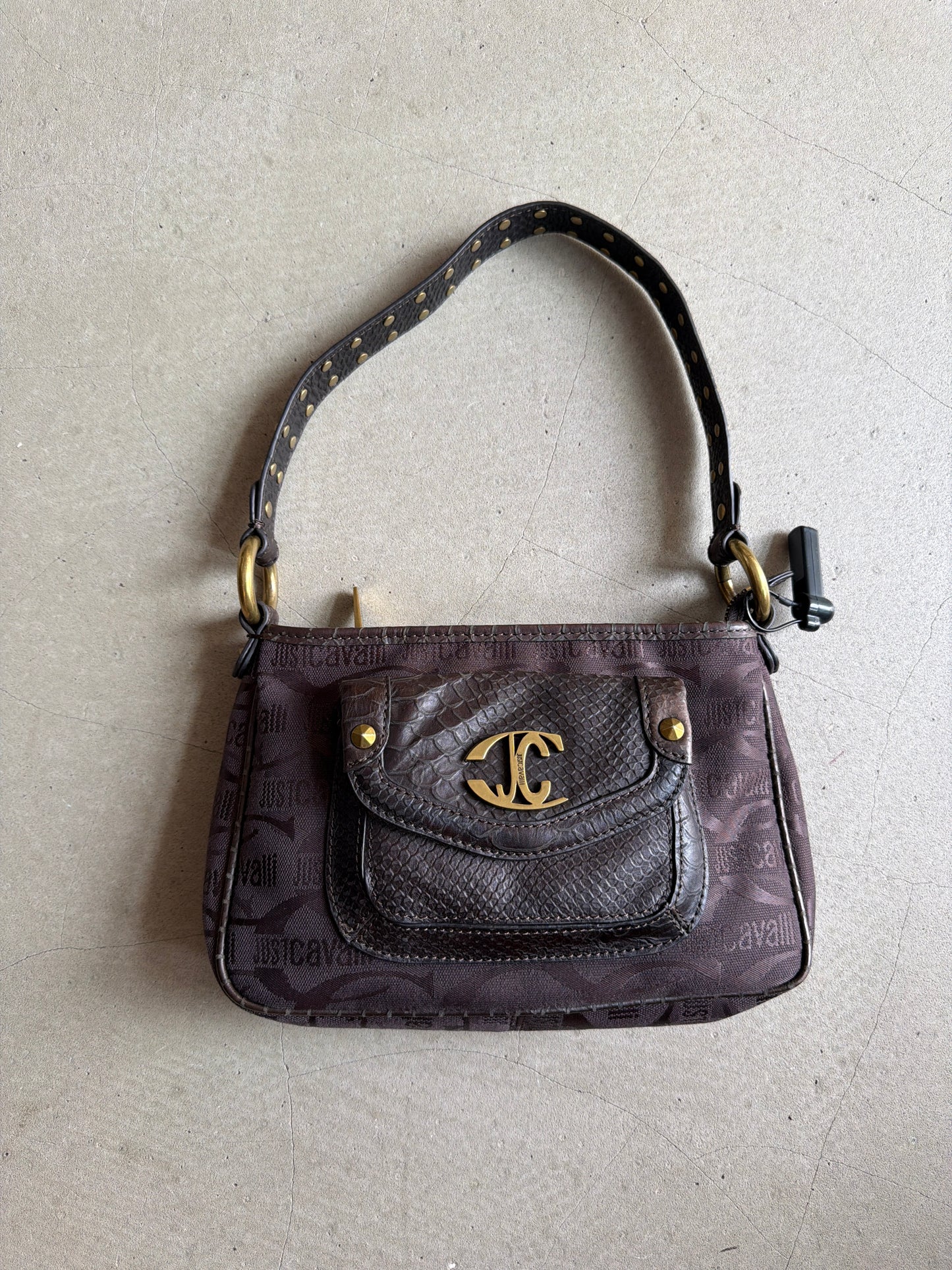 Just Cavalli Brown Hand Bag