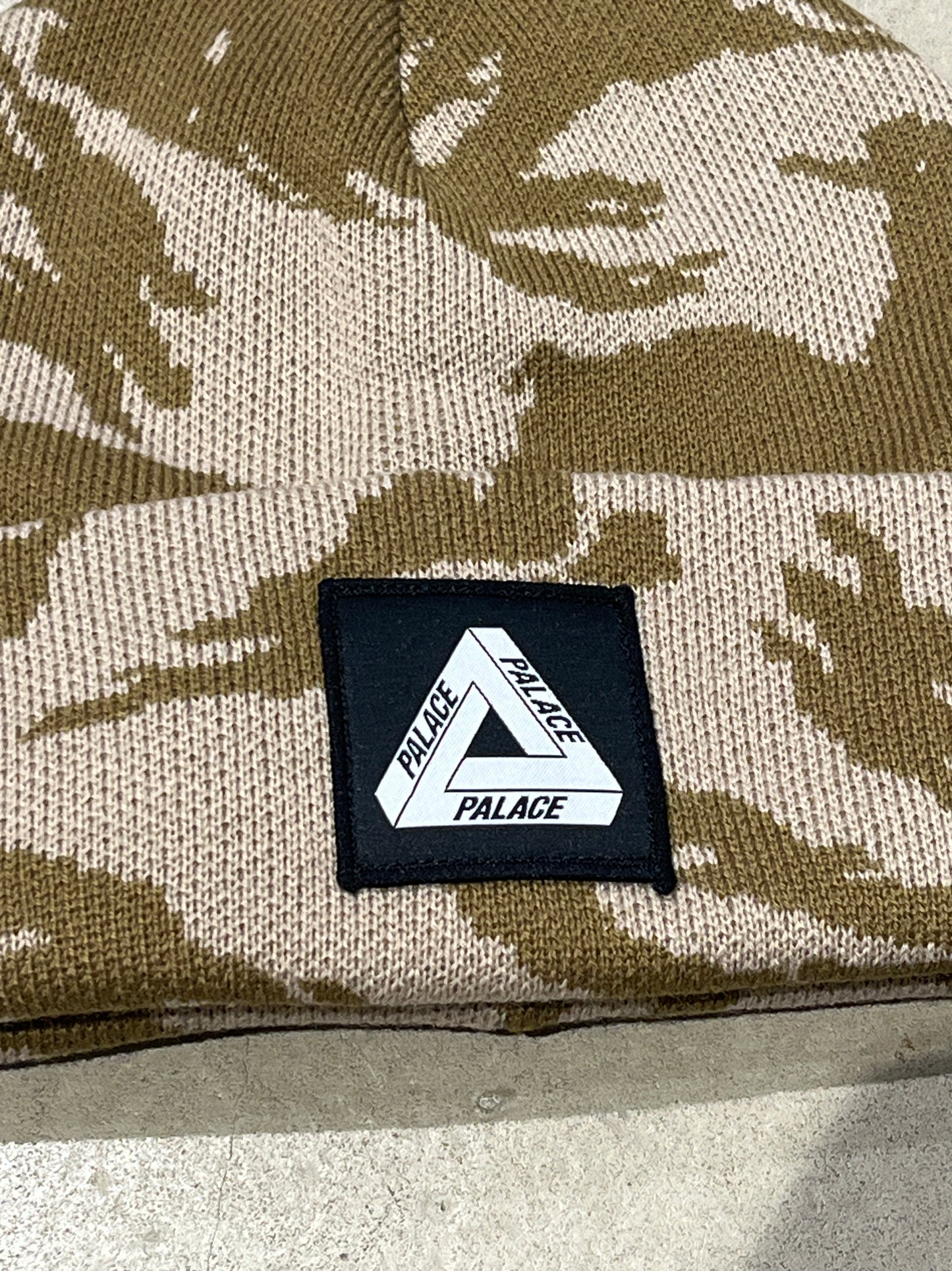Palace Tri-Ferg Patch Beanie Desert DPM Camo