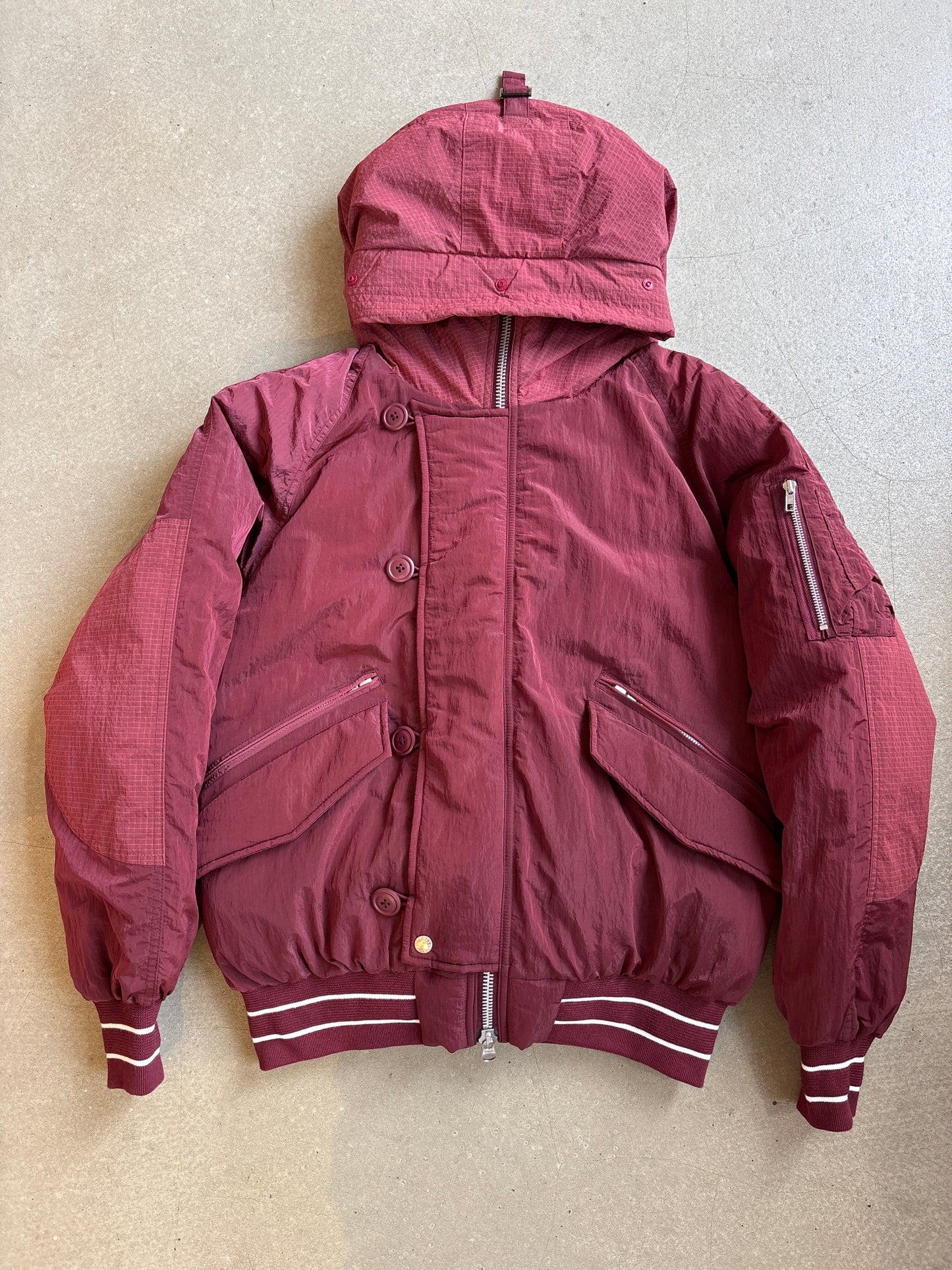 Palace P-2B Short Parka Burgundy