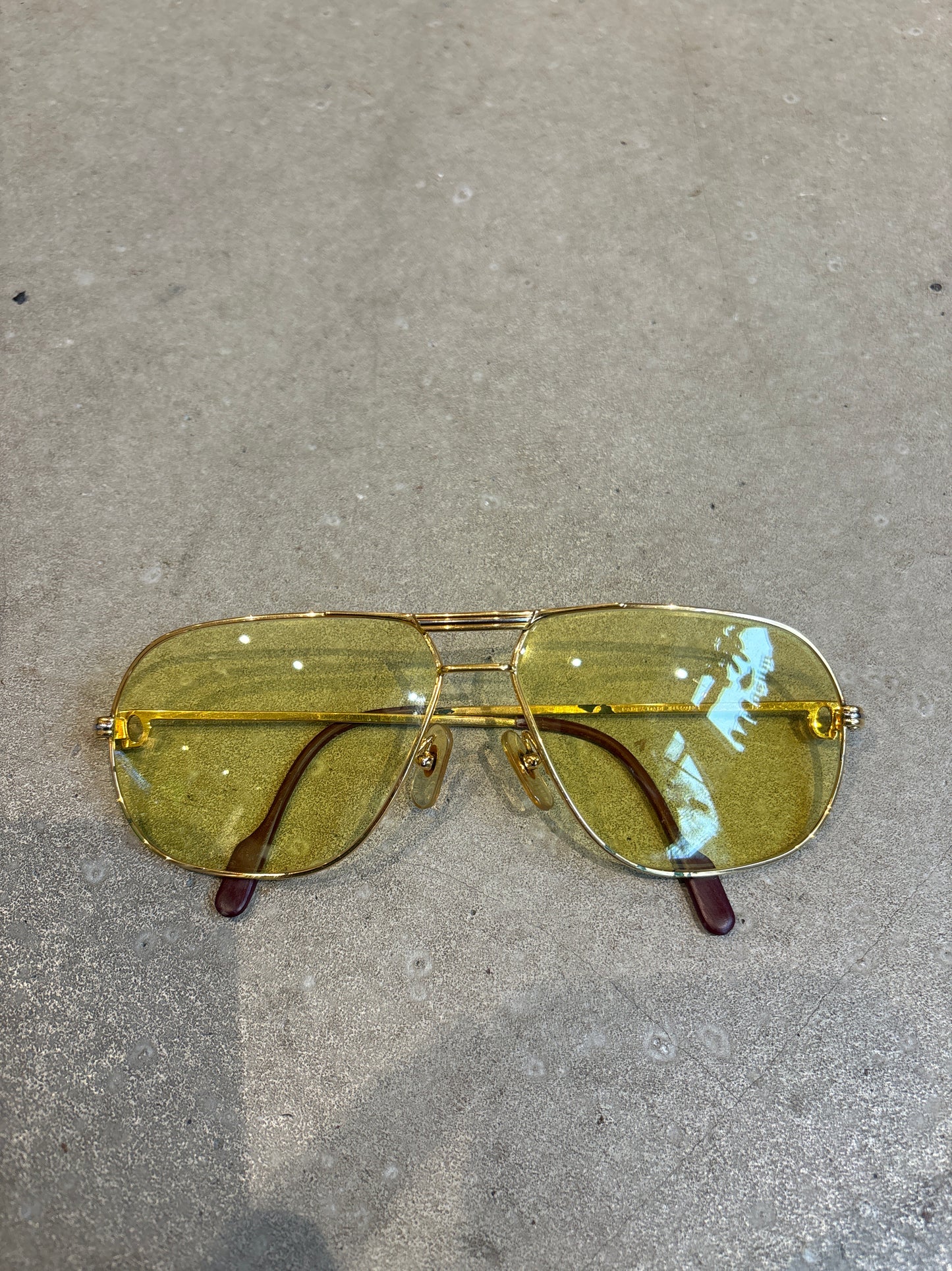 Vintage Cartier Sunglasses Yellow