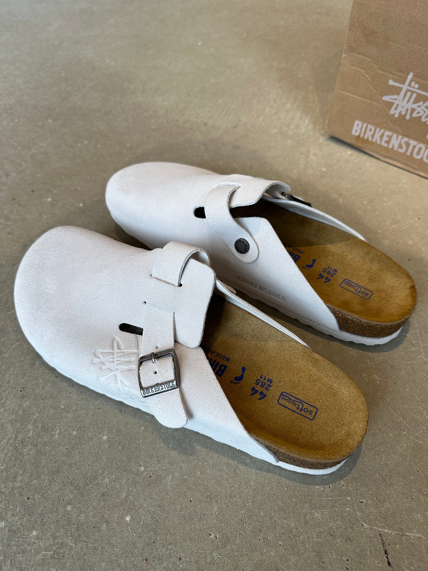 Birkenstock Stussy Boston BS Retro White