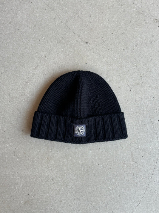 Stone Island Cap Black Wool
