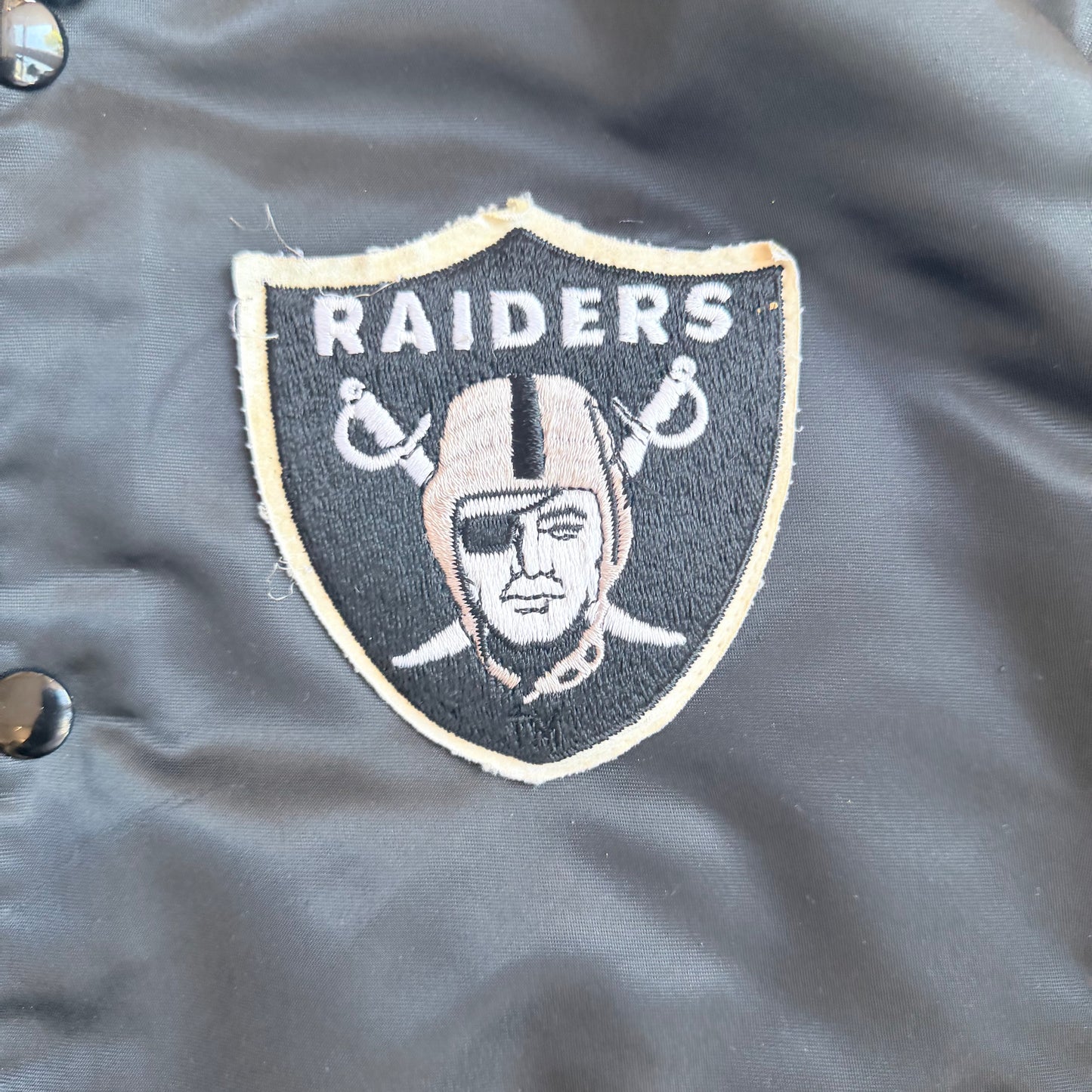 Raiders Chalk Line Retro Satin Jacket L