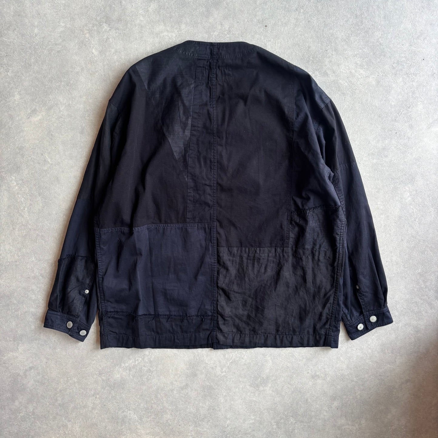 Comme Des Garcons Homme Plus Multi Fabric Jacket Navy Large