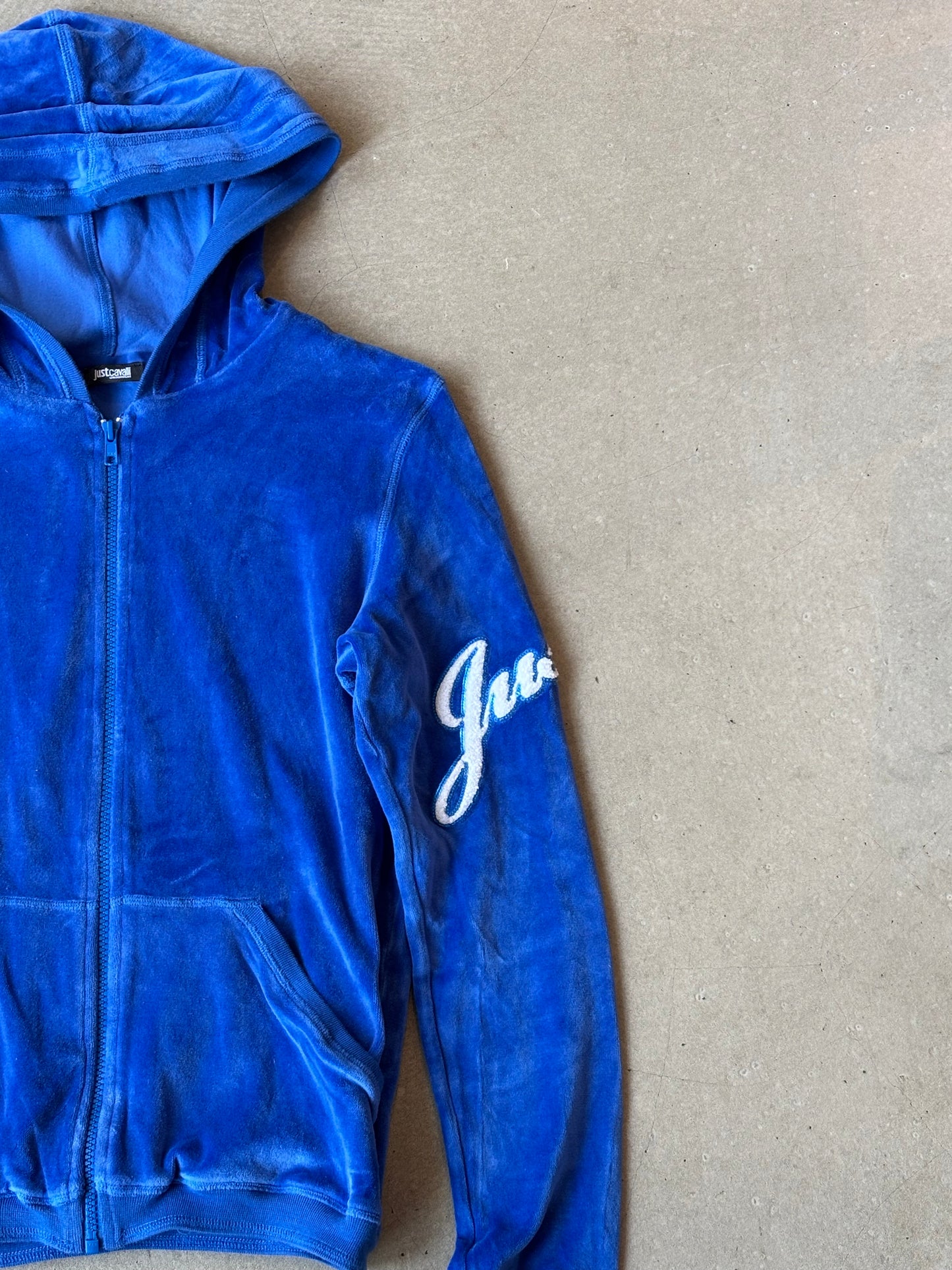 Just Cavalli Velour Track Jacket Blue S