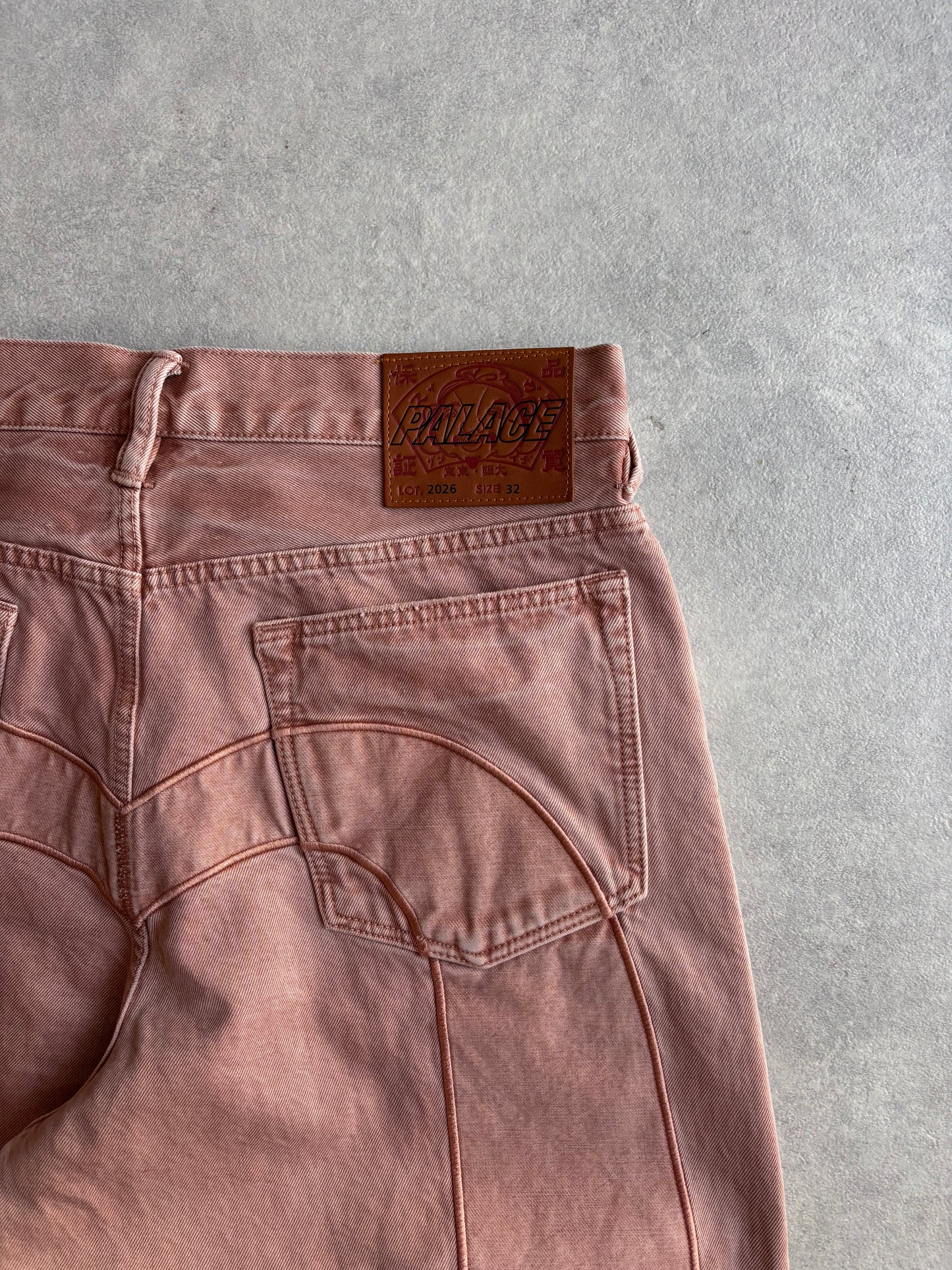 Palace Evisu P90 Baggy Jean Pink Wash