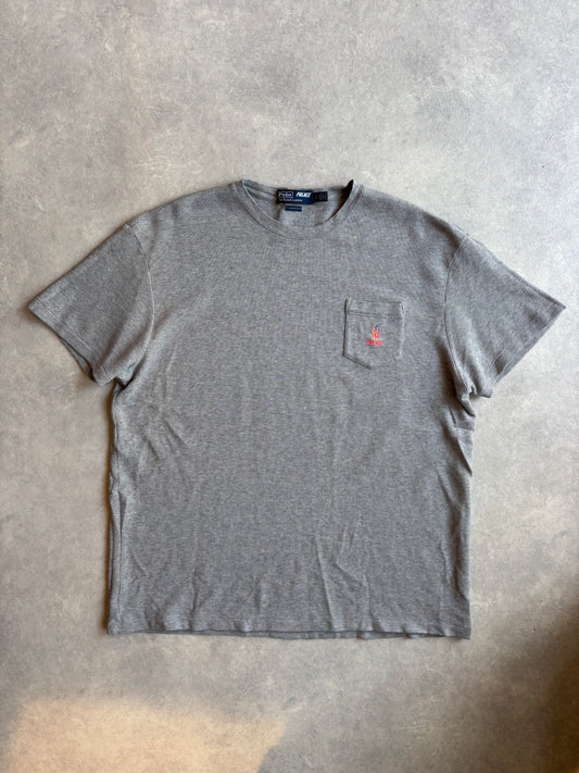 Palace x Ralph Lauren Grey Waffle T-Shirt