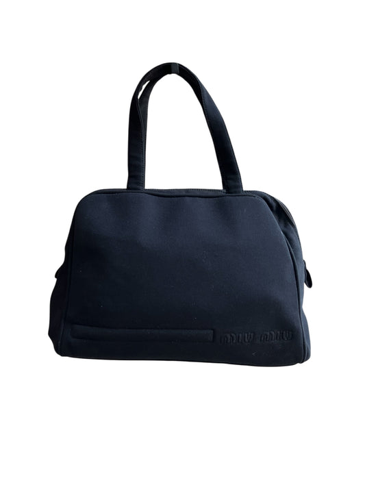 Miu Miu Canvas Bowling Handbag Black