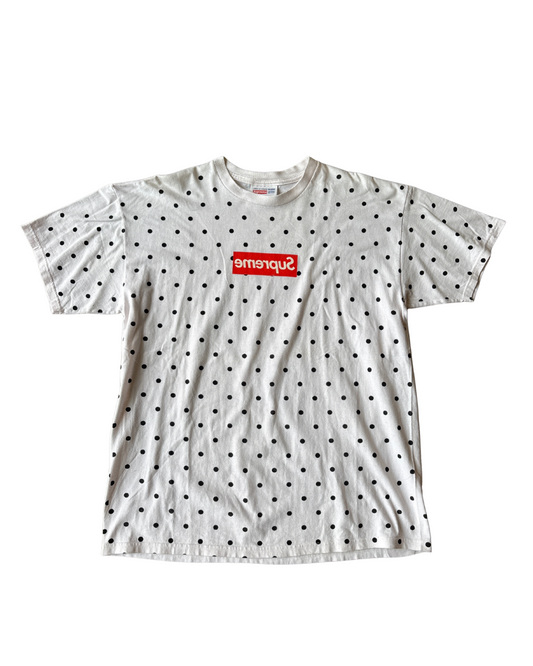 Supreme x CDG Polka Dot Box Logo Tee Size XL