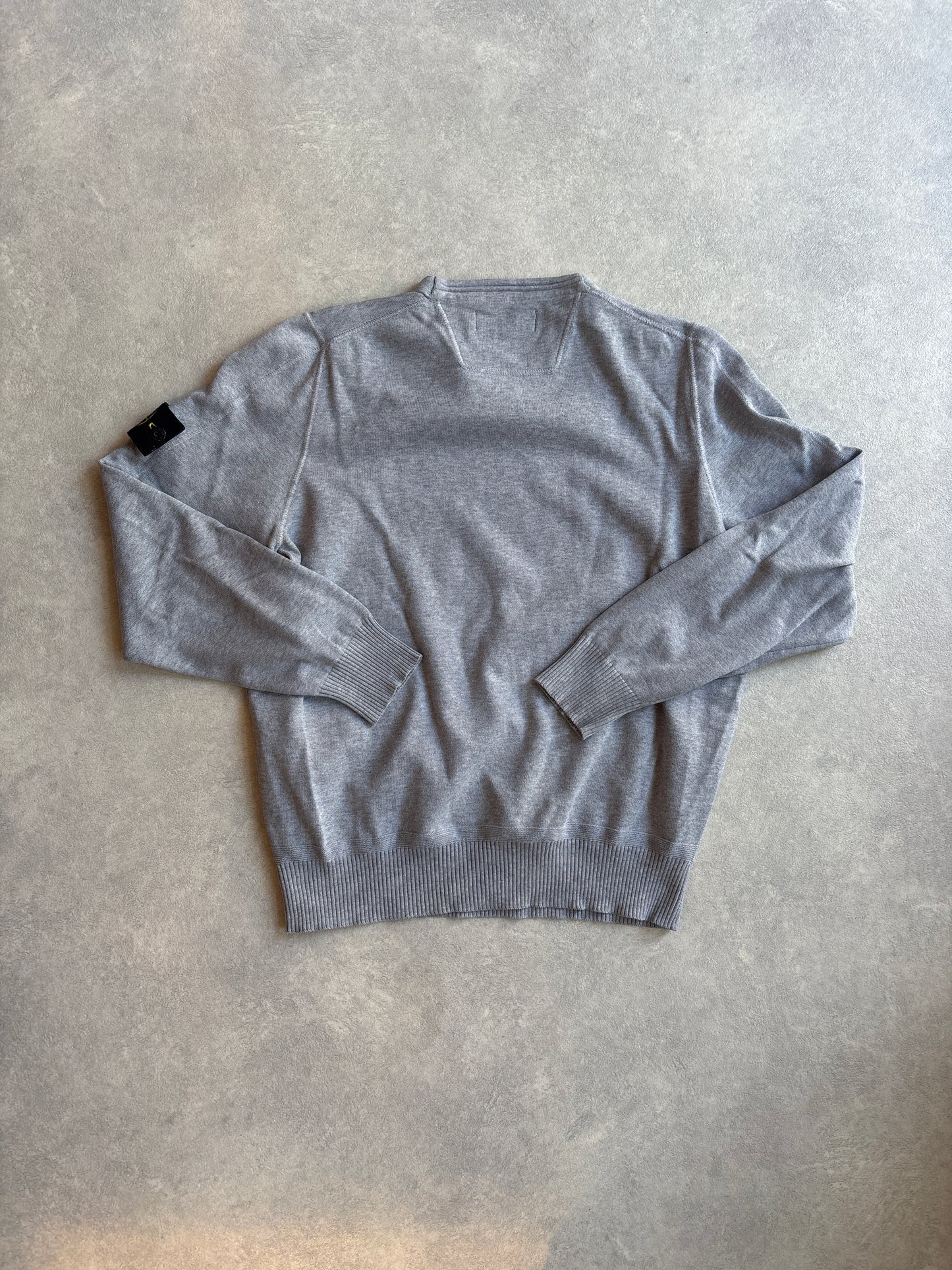 Stone Island V-Neck Knit Grey Large