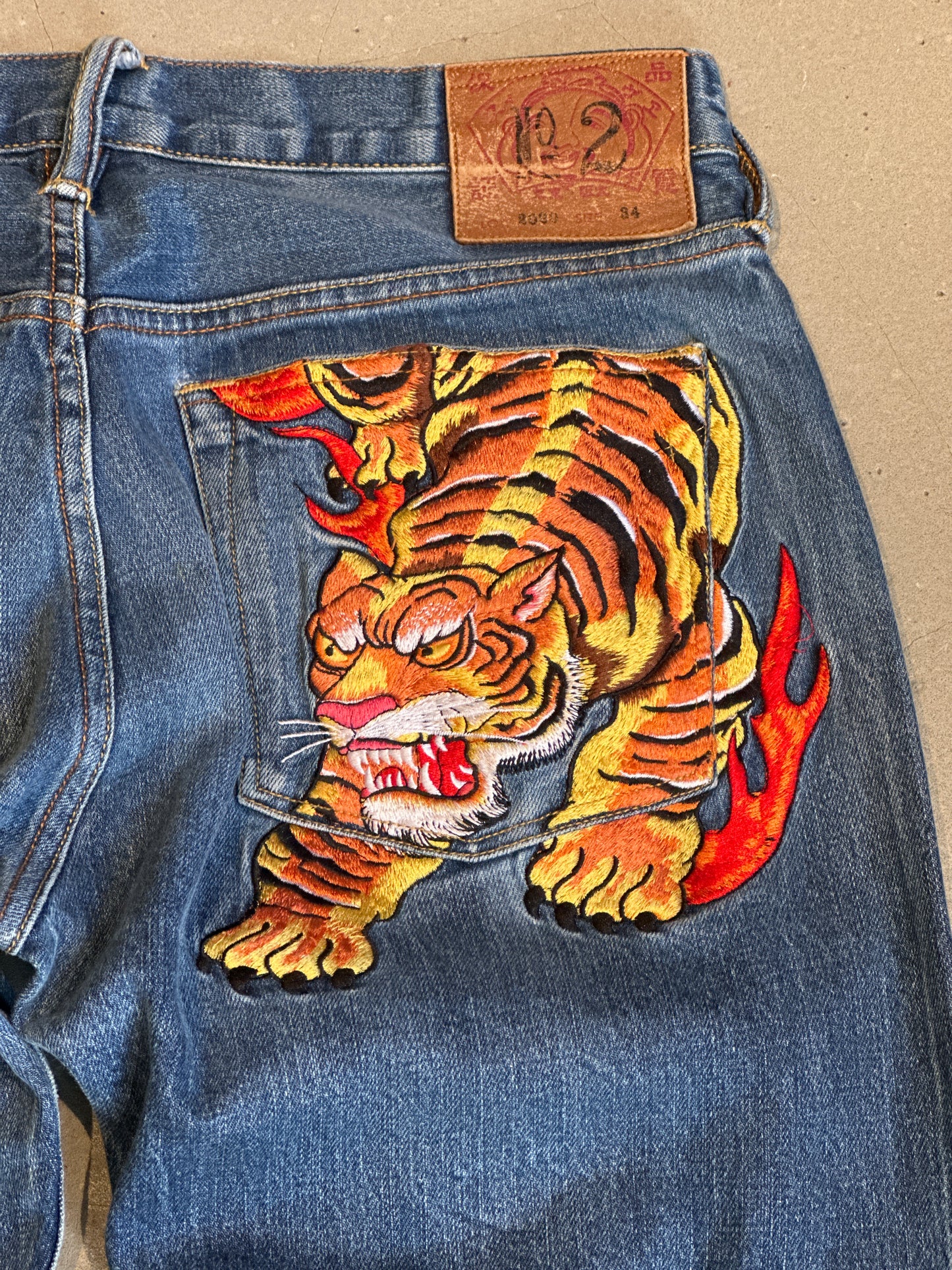 Evisu Selvedge Denim Embroidery Both pockets Size 34