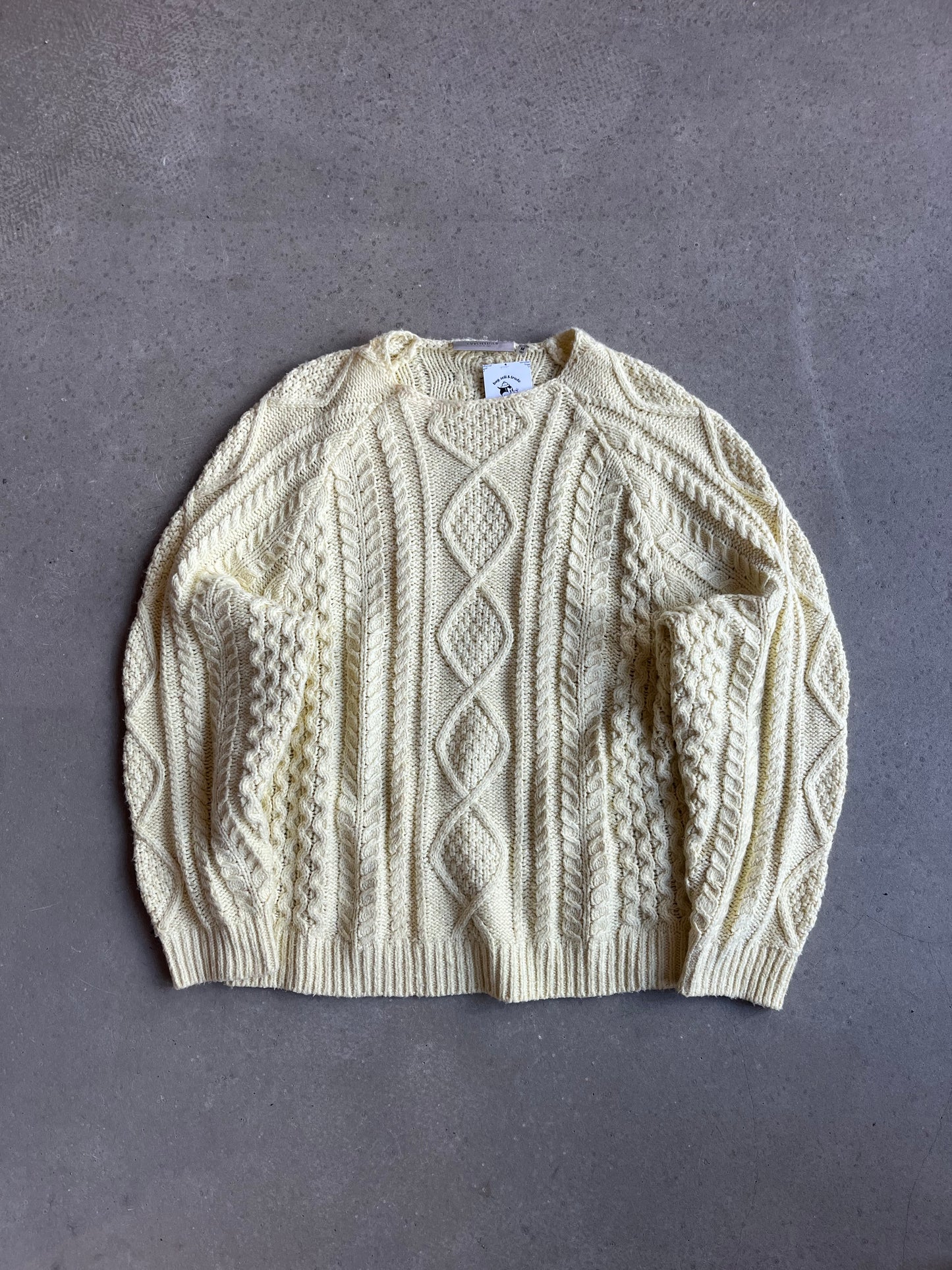 Fear Of God Essentials Cable Knit Sweater Yellow Medium