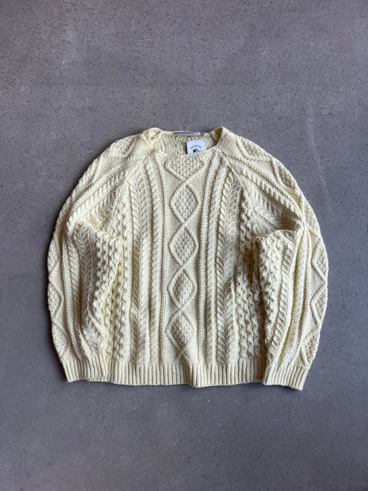 Fear Of God Essentials Cable Knit Sweater Yellow Medium