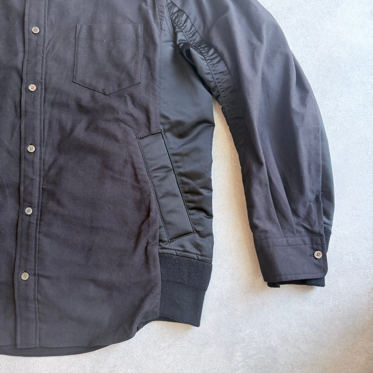 Sacai Bomber Sleeve Shirt L