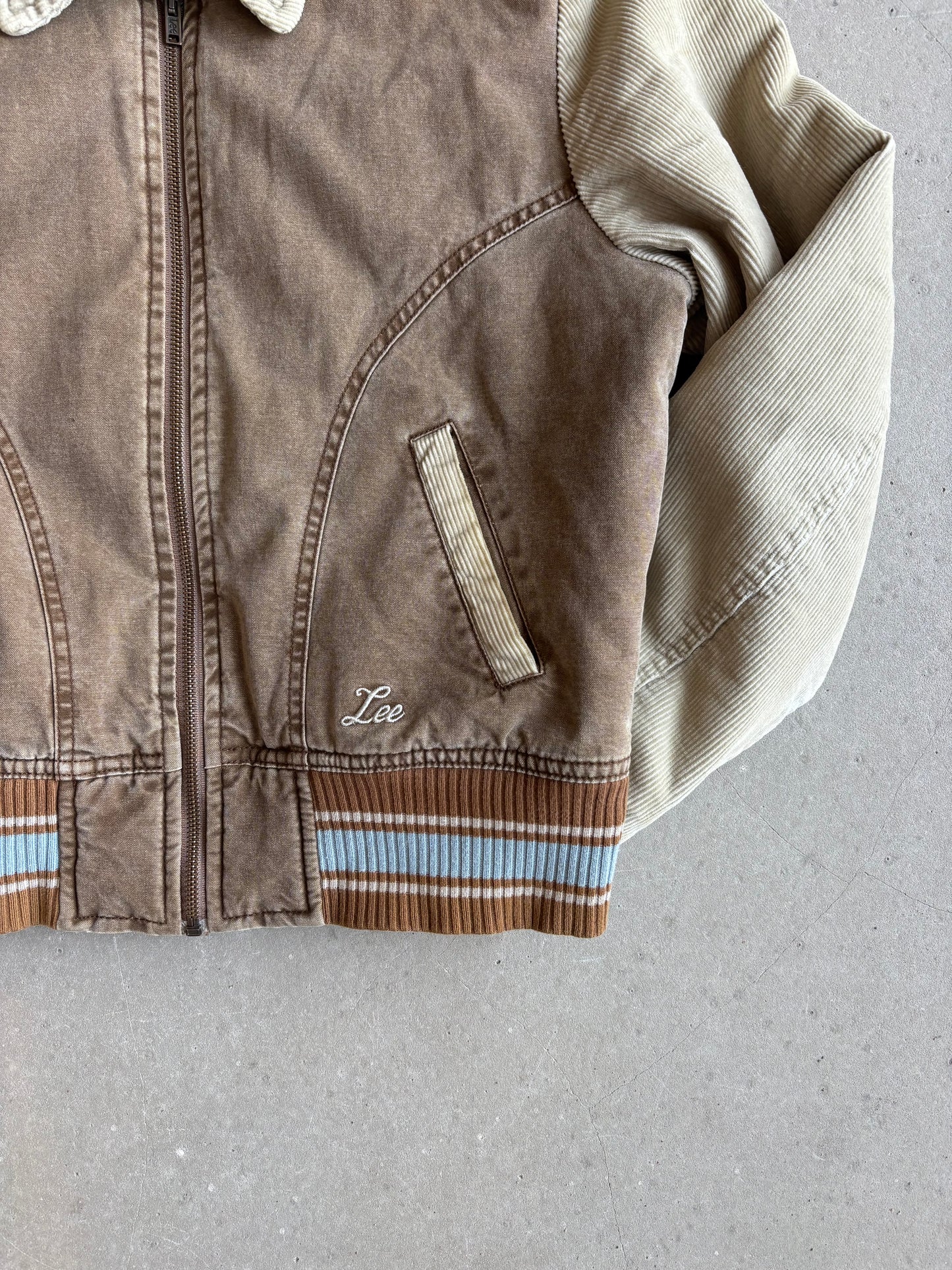 Lee Corduroy Padded Bomber Beige M