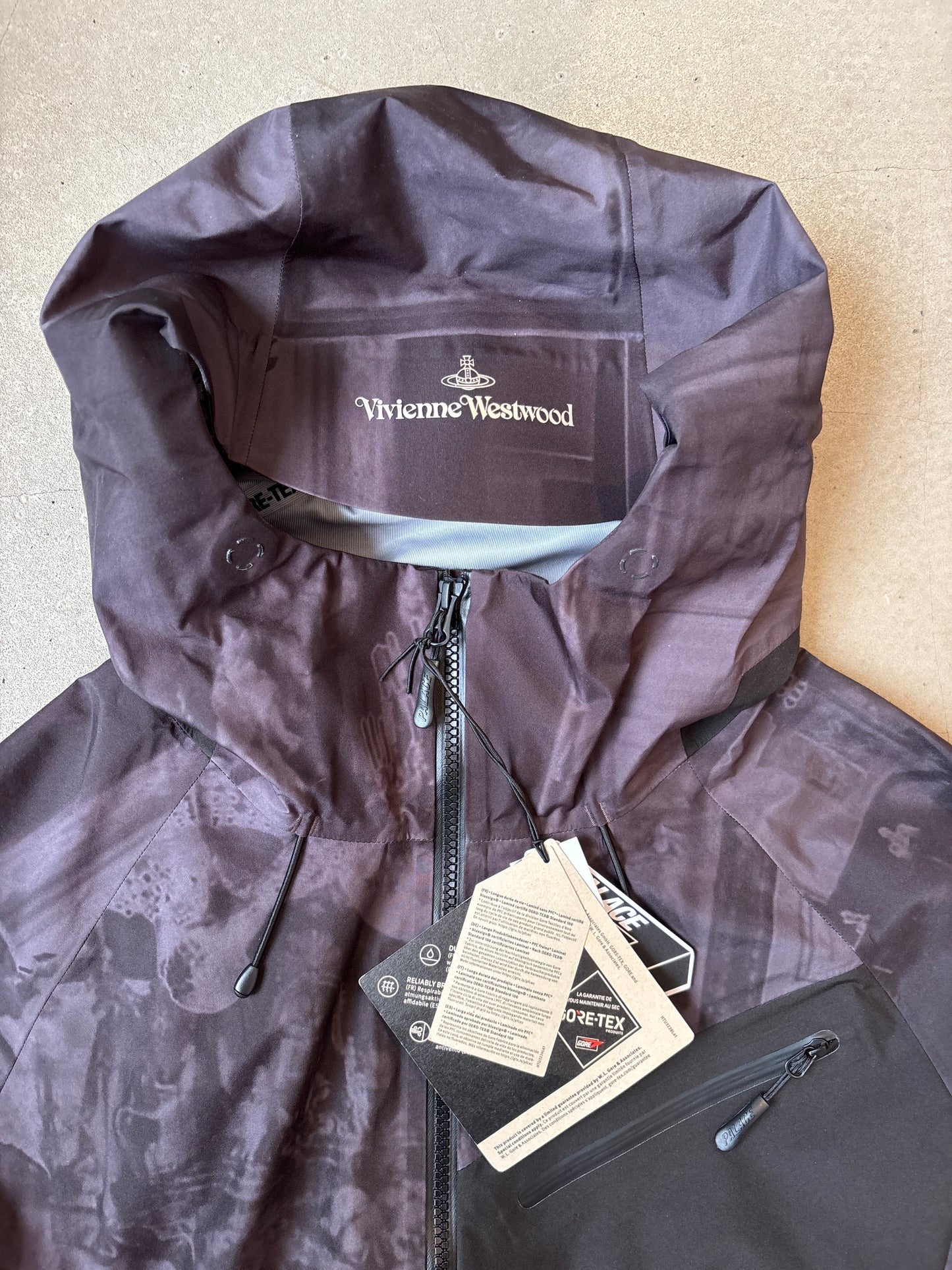 Palace x Vivienne Westwood GORE-TEX Jacket Mono Print Black M