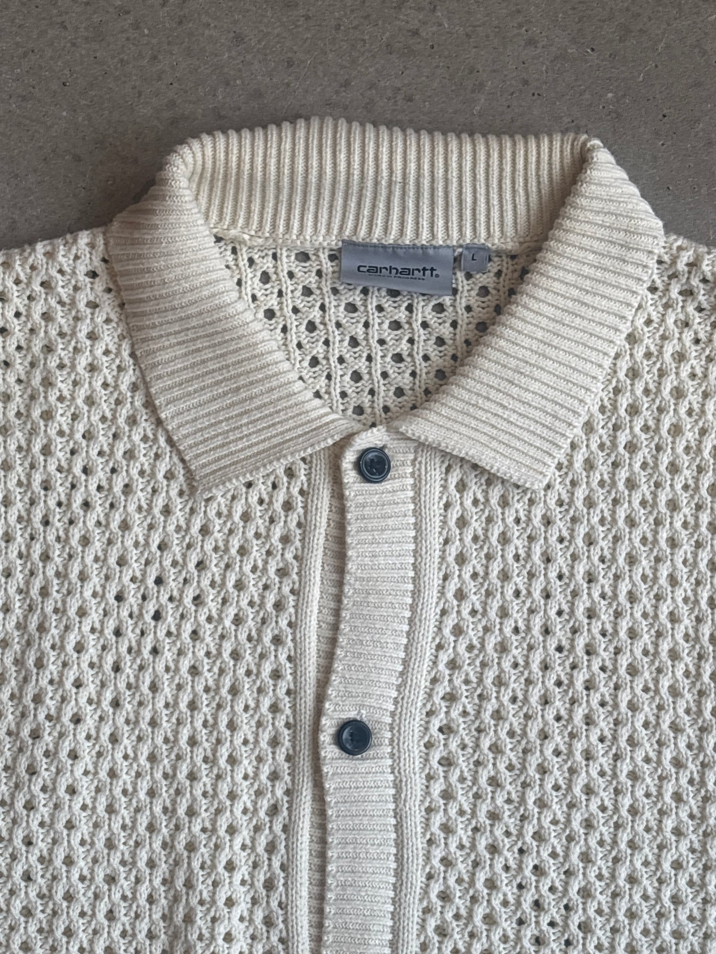Carhartt open weave shirt L beige