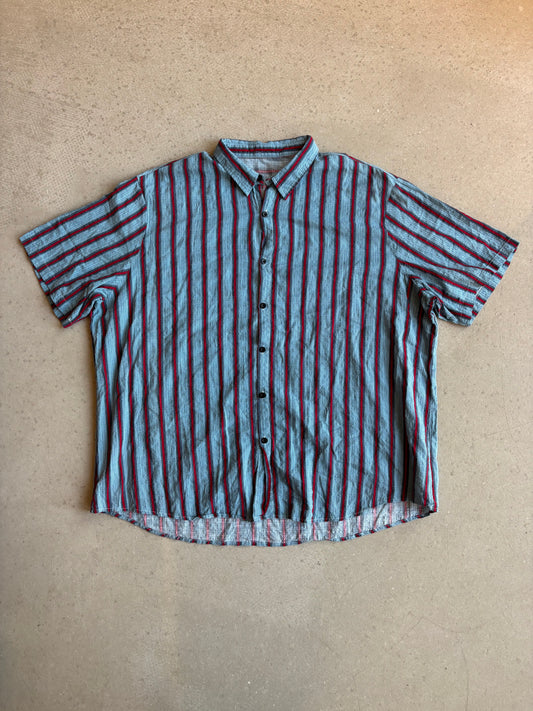 Vatpave Hawaiian Stripe Shirt Blue XXL
