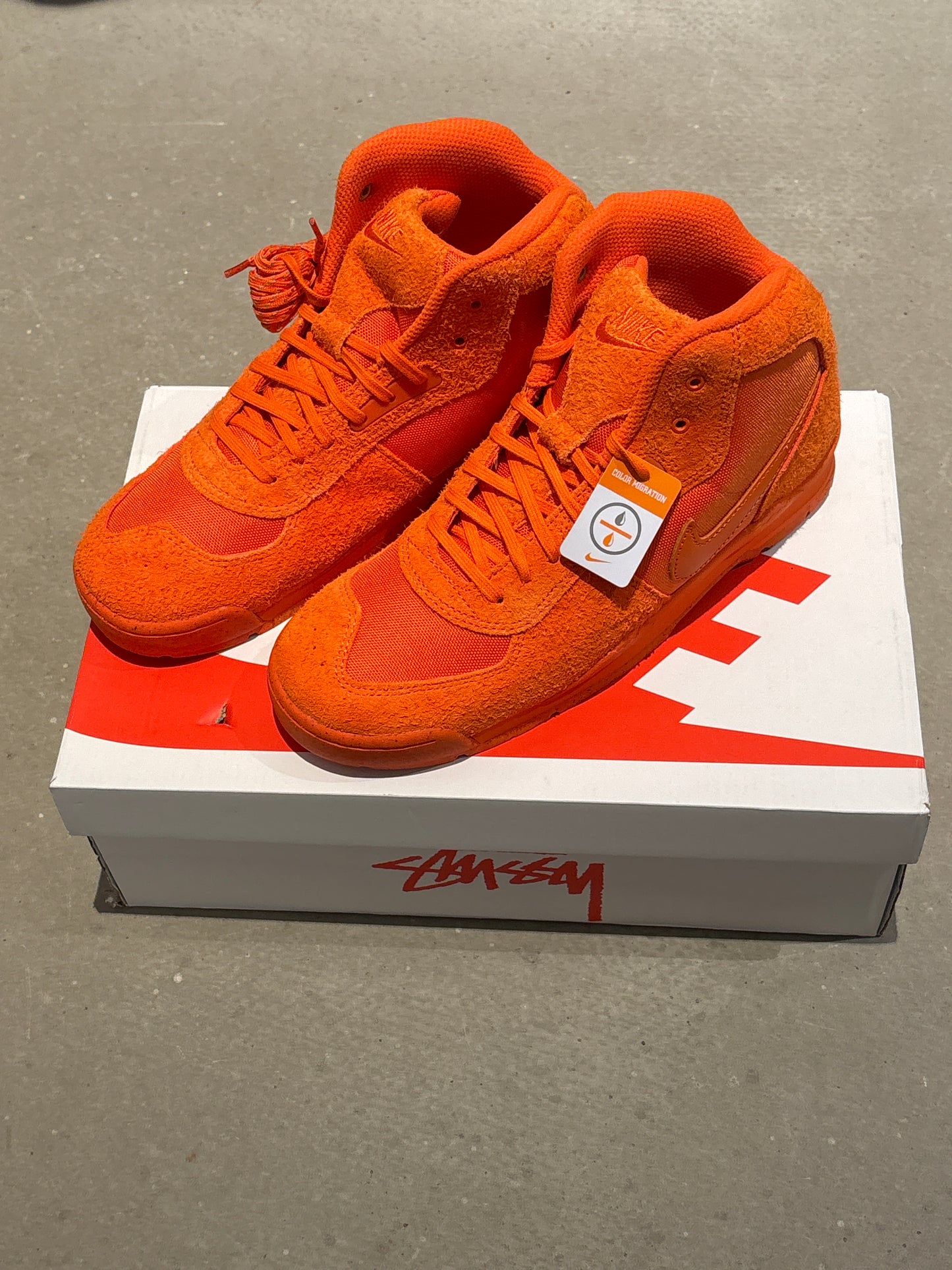 Nike Air Baltoro Stüssy Safety Orange Size 44.5