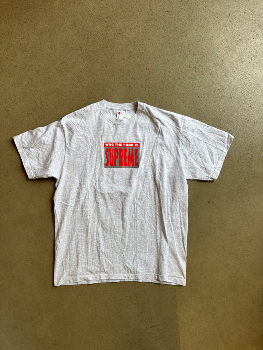 Supreme Who The Fuck Tee Ash Grey L