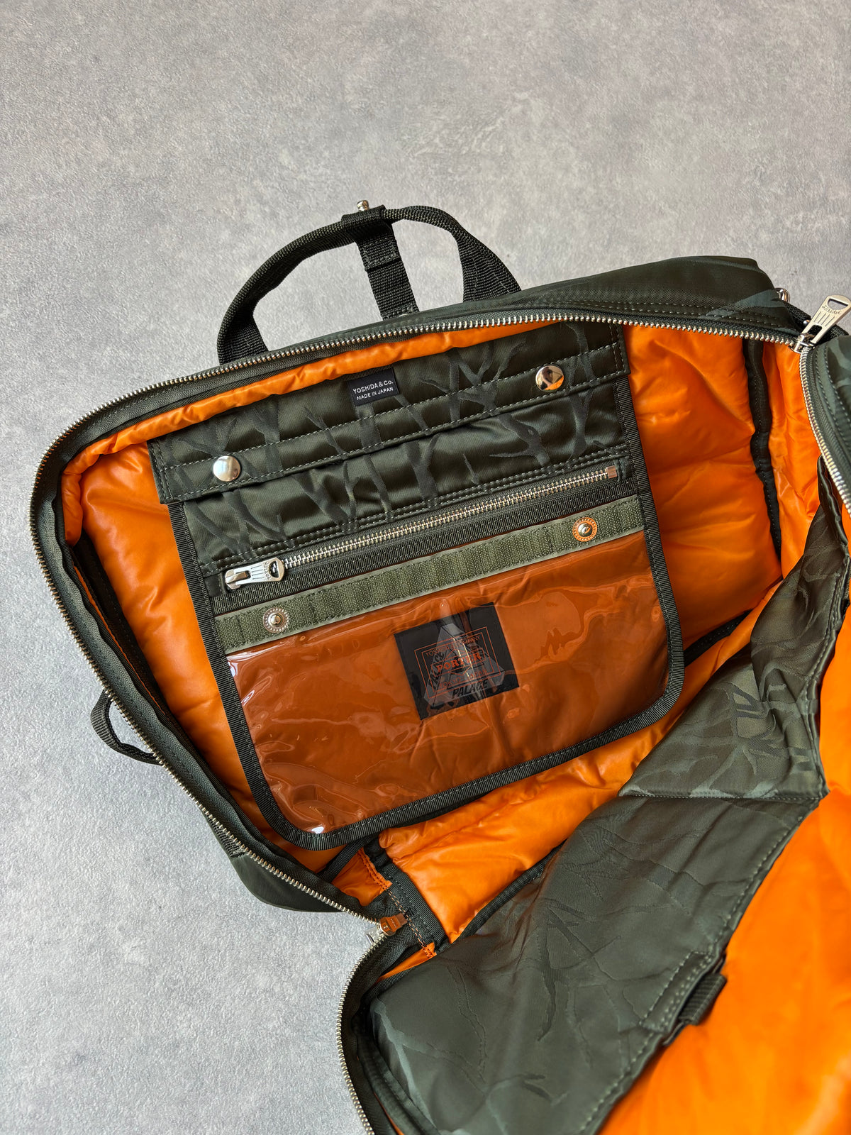 Palace Porter 3 Way Briefcase Olive / Jacquard