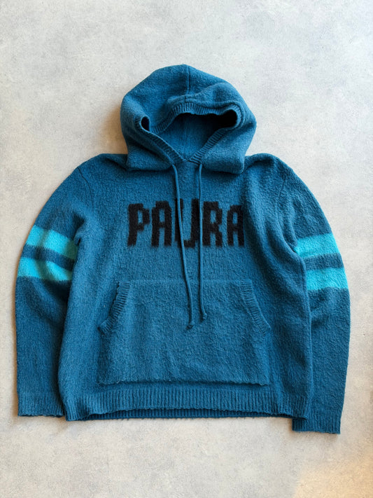 Danilo Paura Wool Knitted Blue Hoodie L