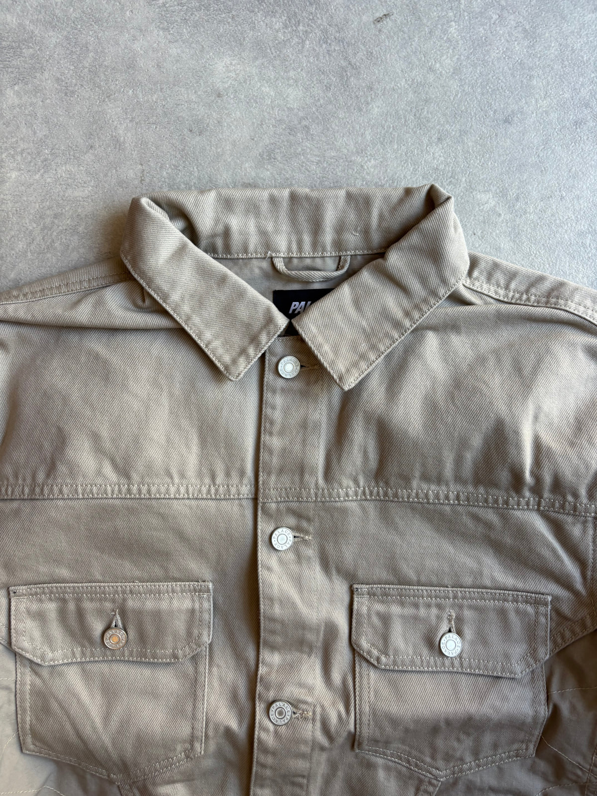 Palace Panel Denim Jacket Stone Grey