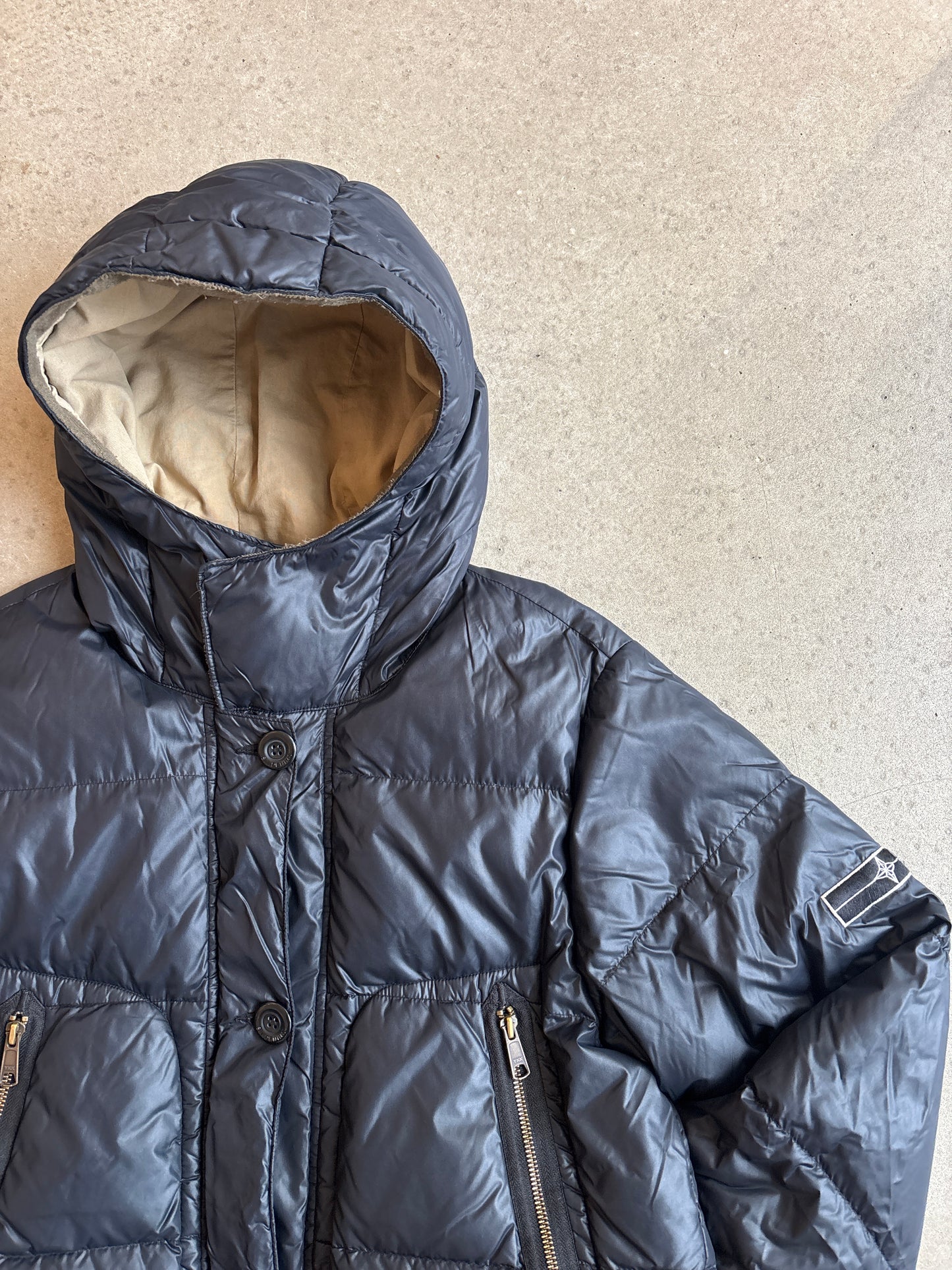 Stone Island Denims Goose Down Cold Jacket Green Small