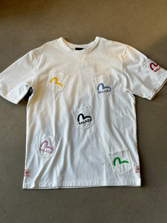 Palace X Evisu Multipocket Tee White XL