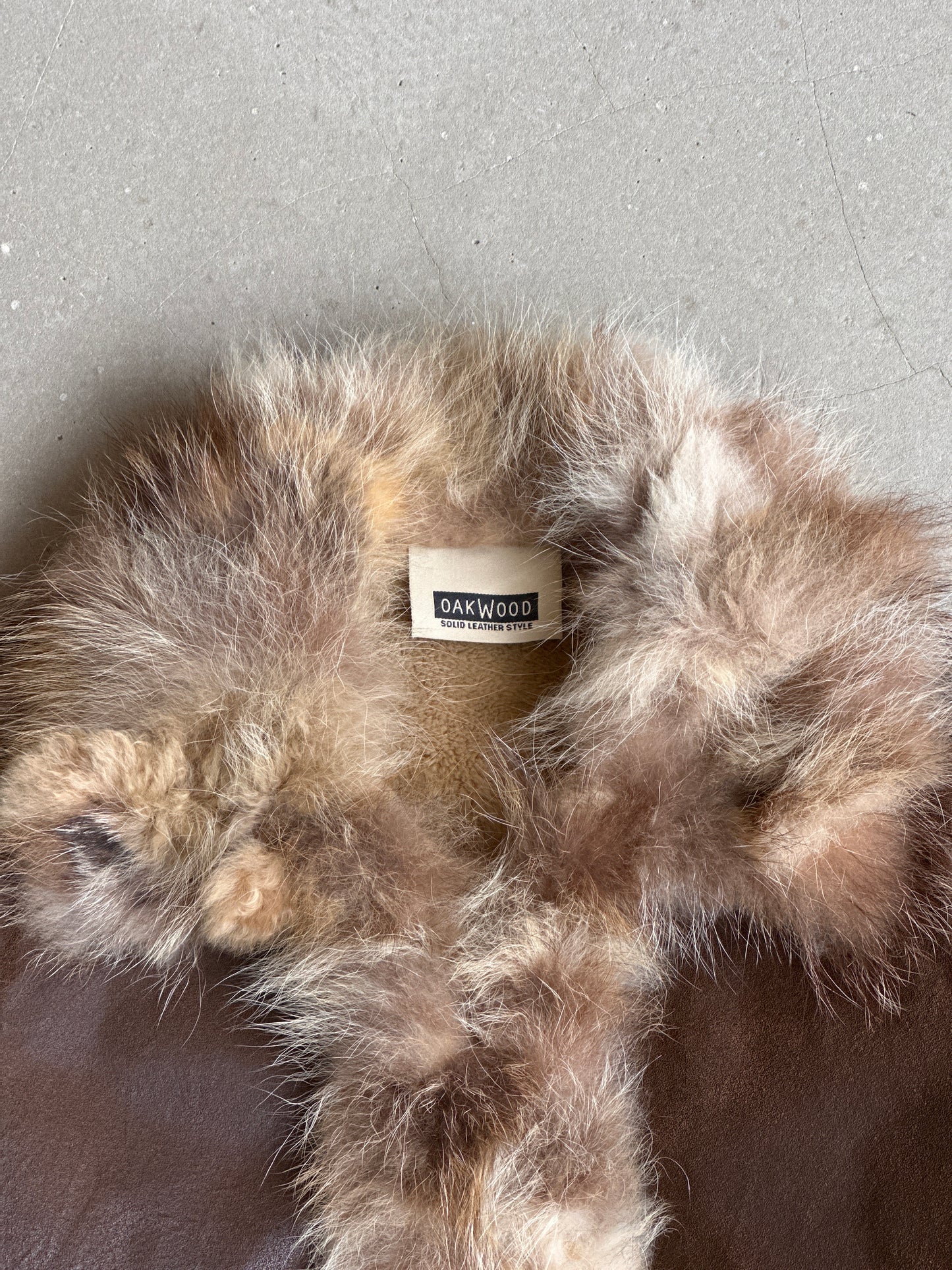 Oakwood Leather Fur jacket Size L