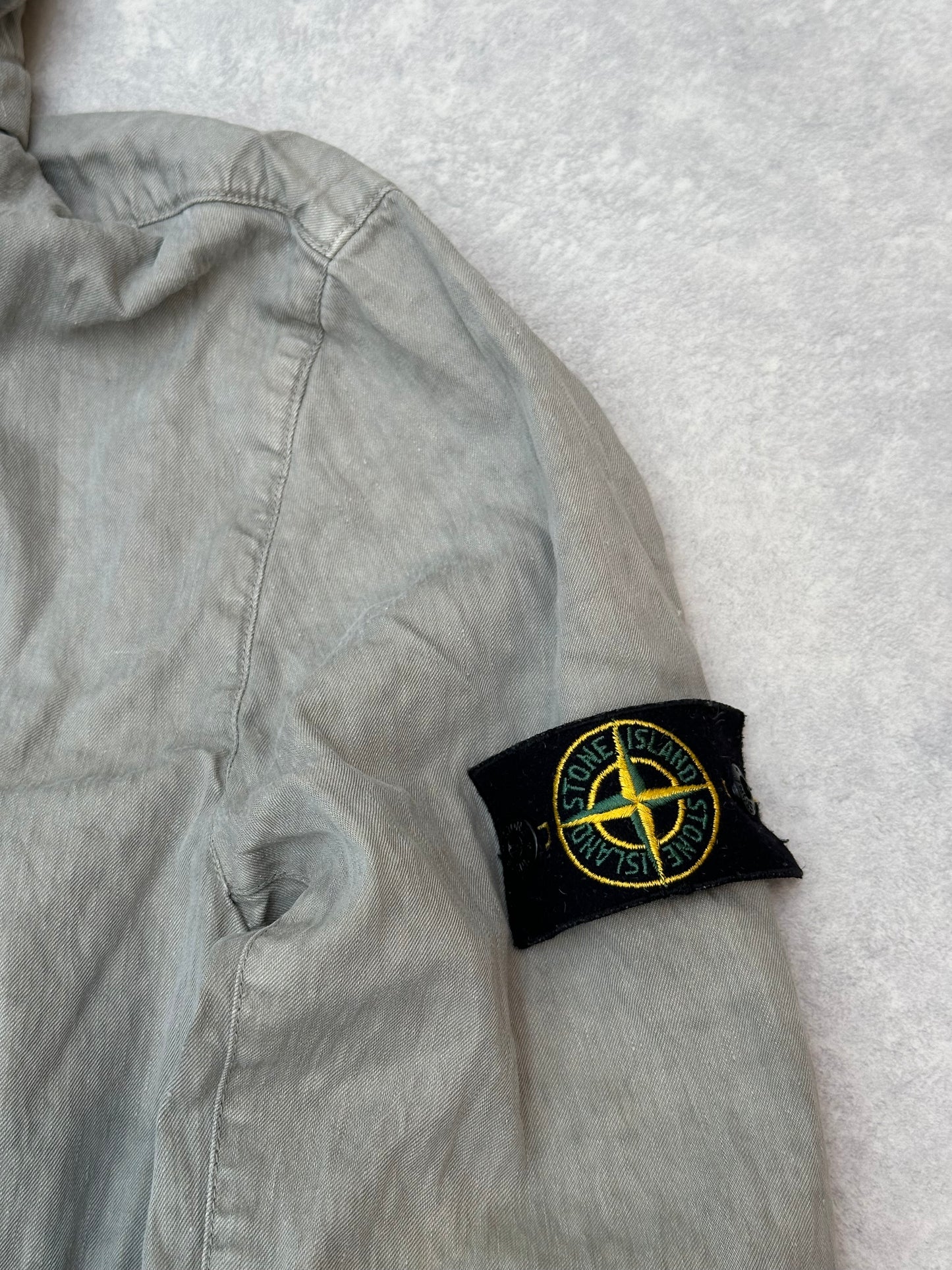 Stone Island Lino Flax Jacket Light Grey Size XL