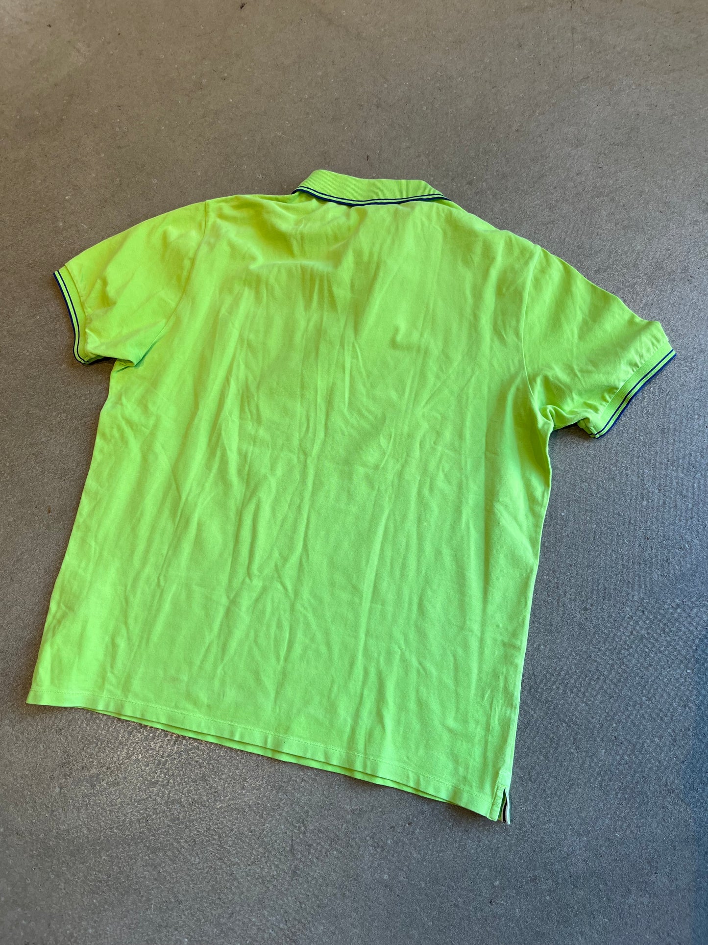 Vintage Stone Island Lime Green Polo XXL