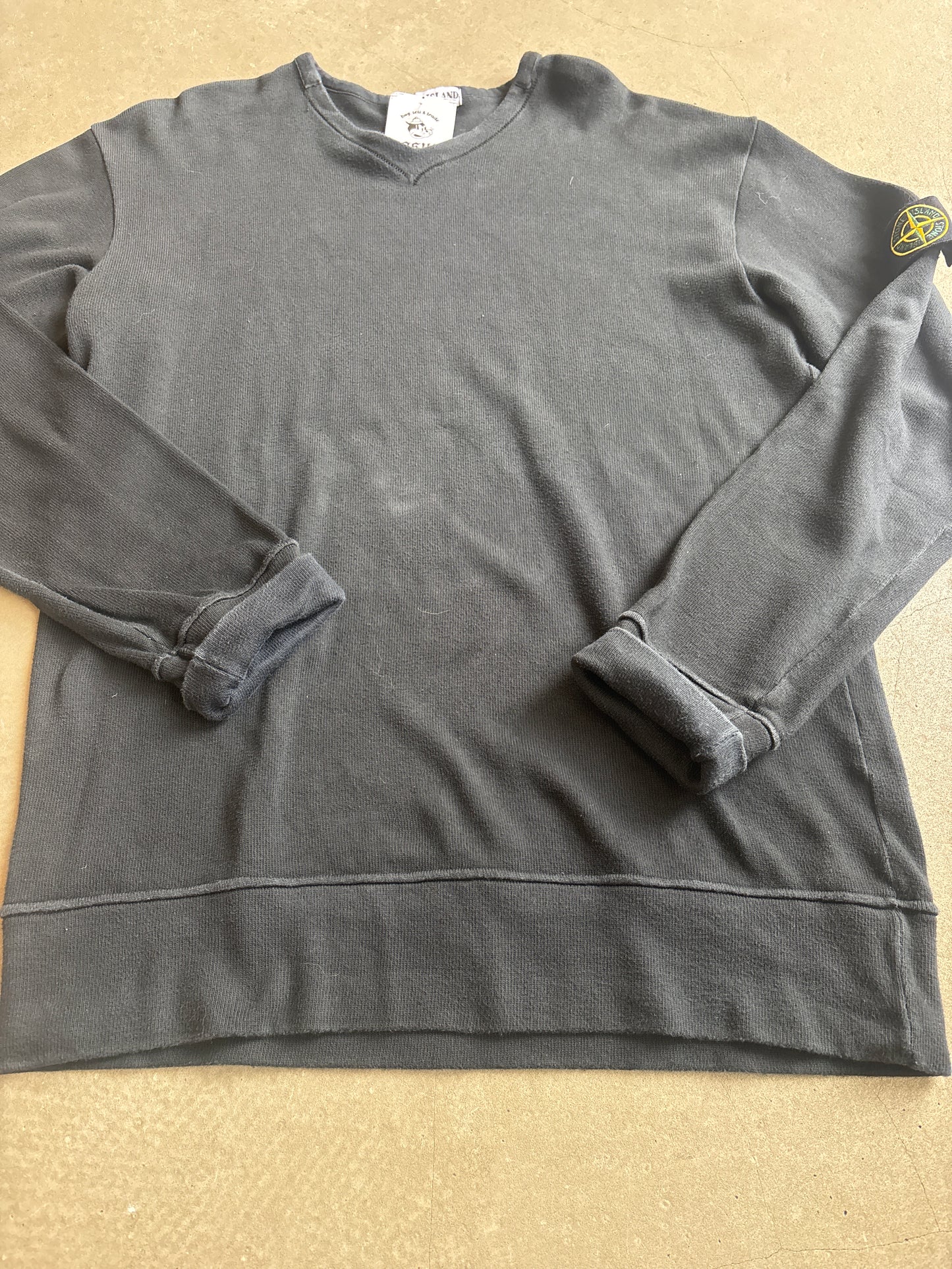Stone Island V-Neck Sweater Navy XL