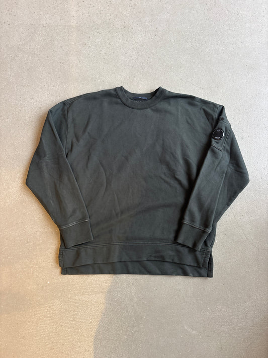C.P. Company Crewneck Brushed Emerized Diagonal Fleece Green M