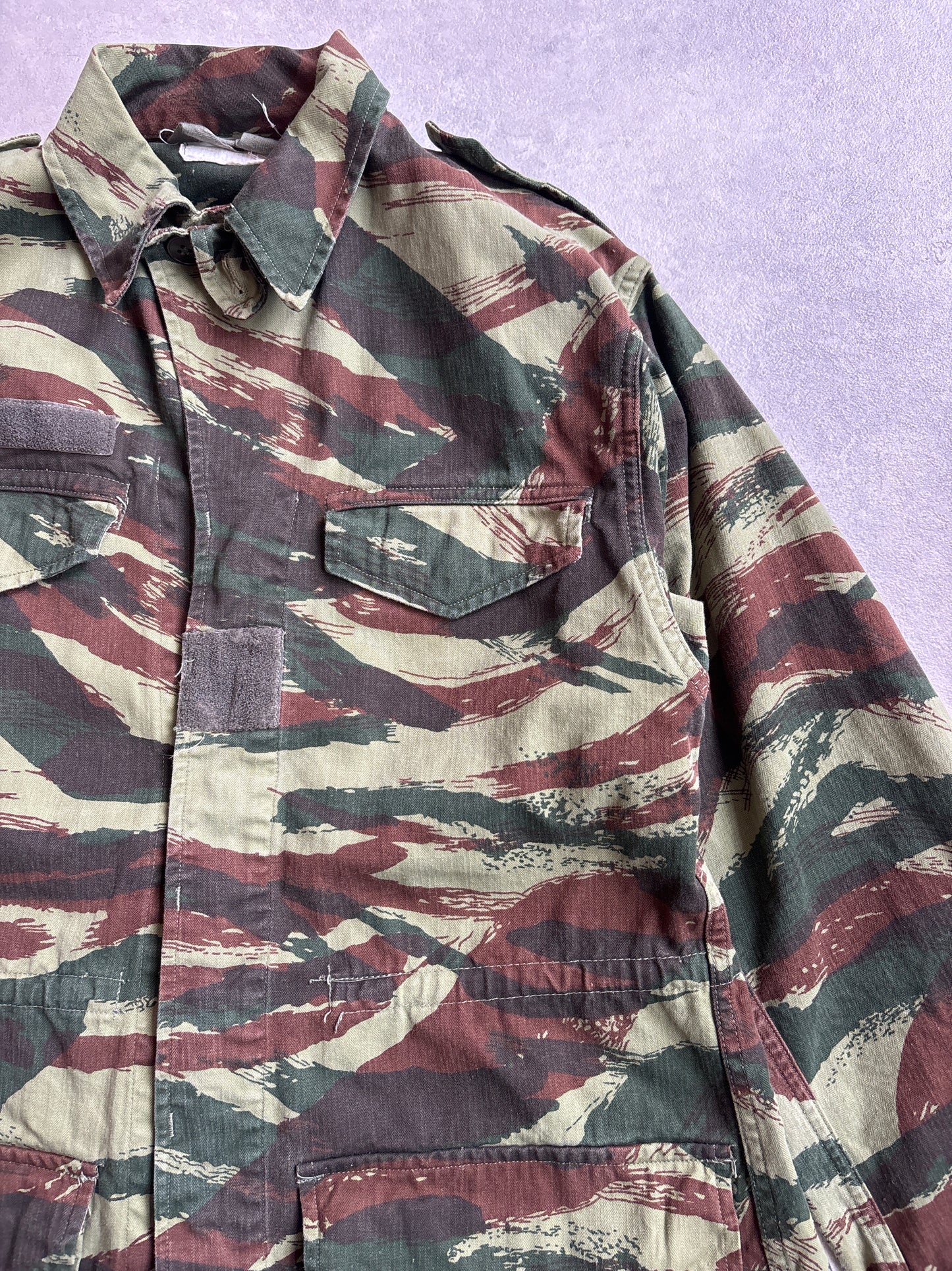 French Military M47 Lizard Camo Jacket L