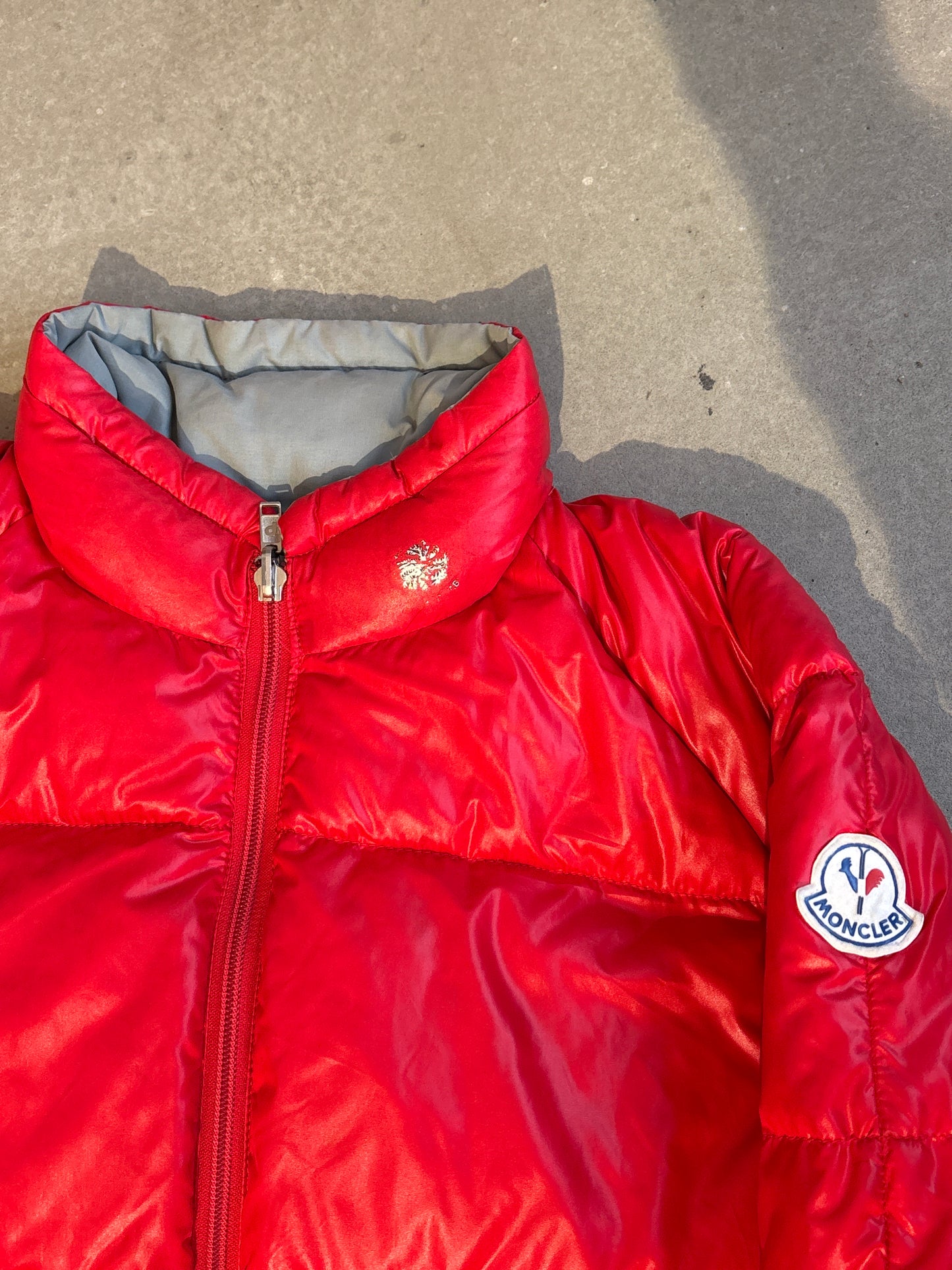Moncler Reversible Puffer Jacket Red/Grey XL