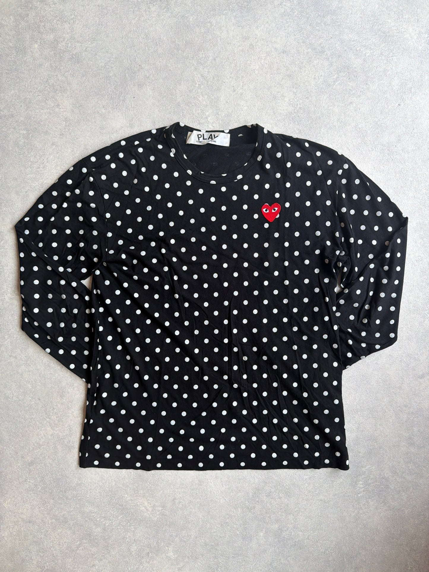 Comme Des Garçons Play Polka Dot Black Size XL